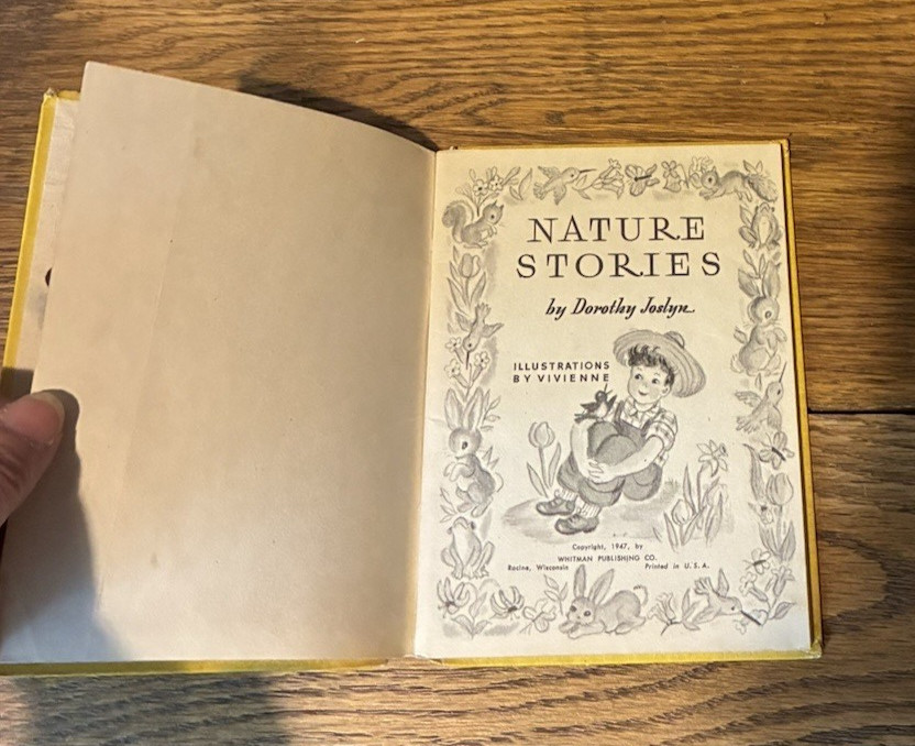 1947 Nature Stories by Dorothy Joslyn Whitman Publishing STORY HOUR SERIES