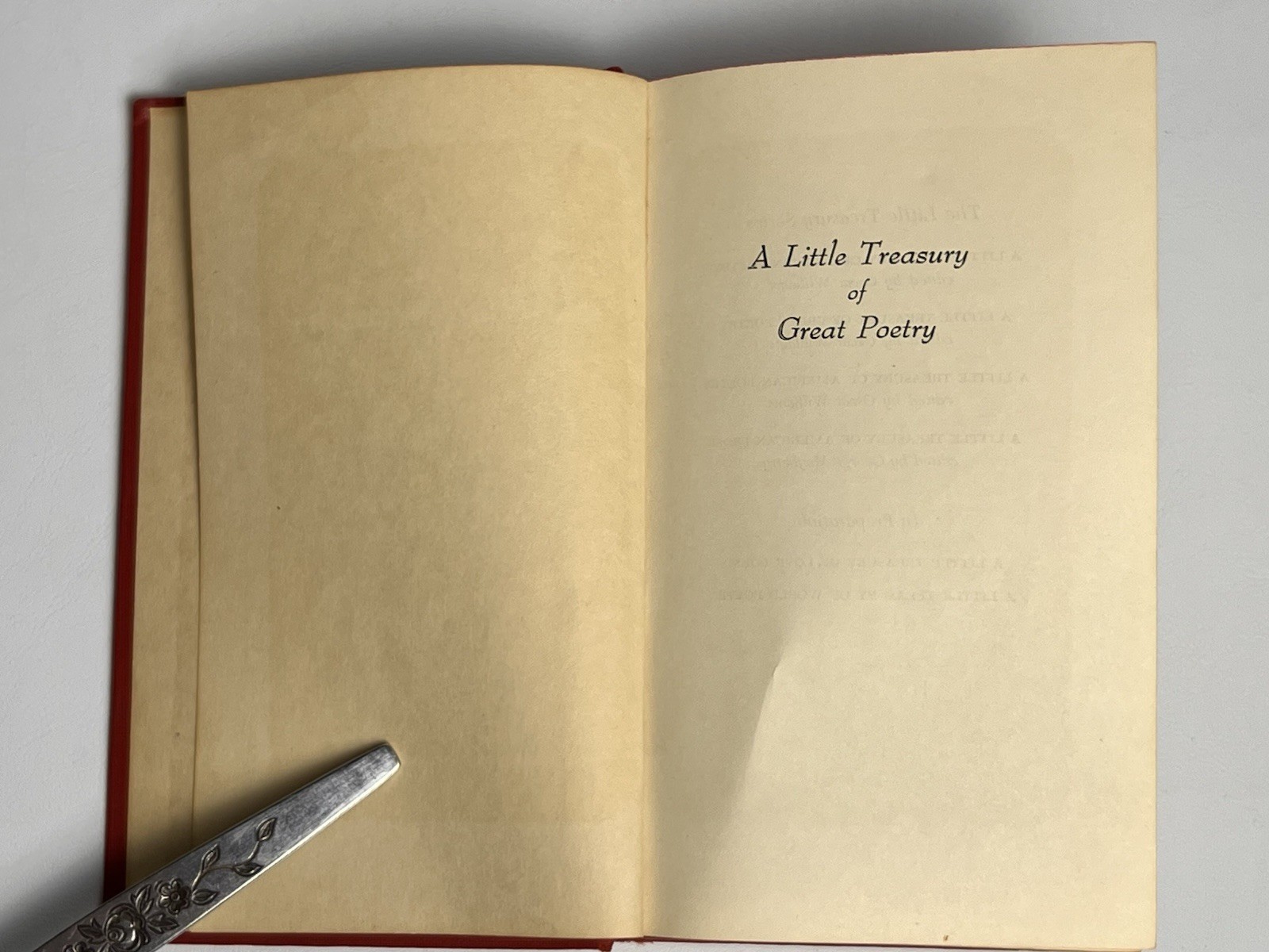 A Little Treasury of Great Poetry Oscar Williams 1947 Scribner’s