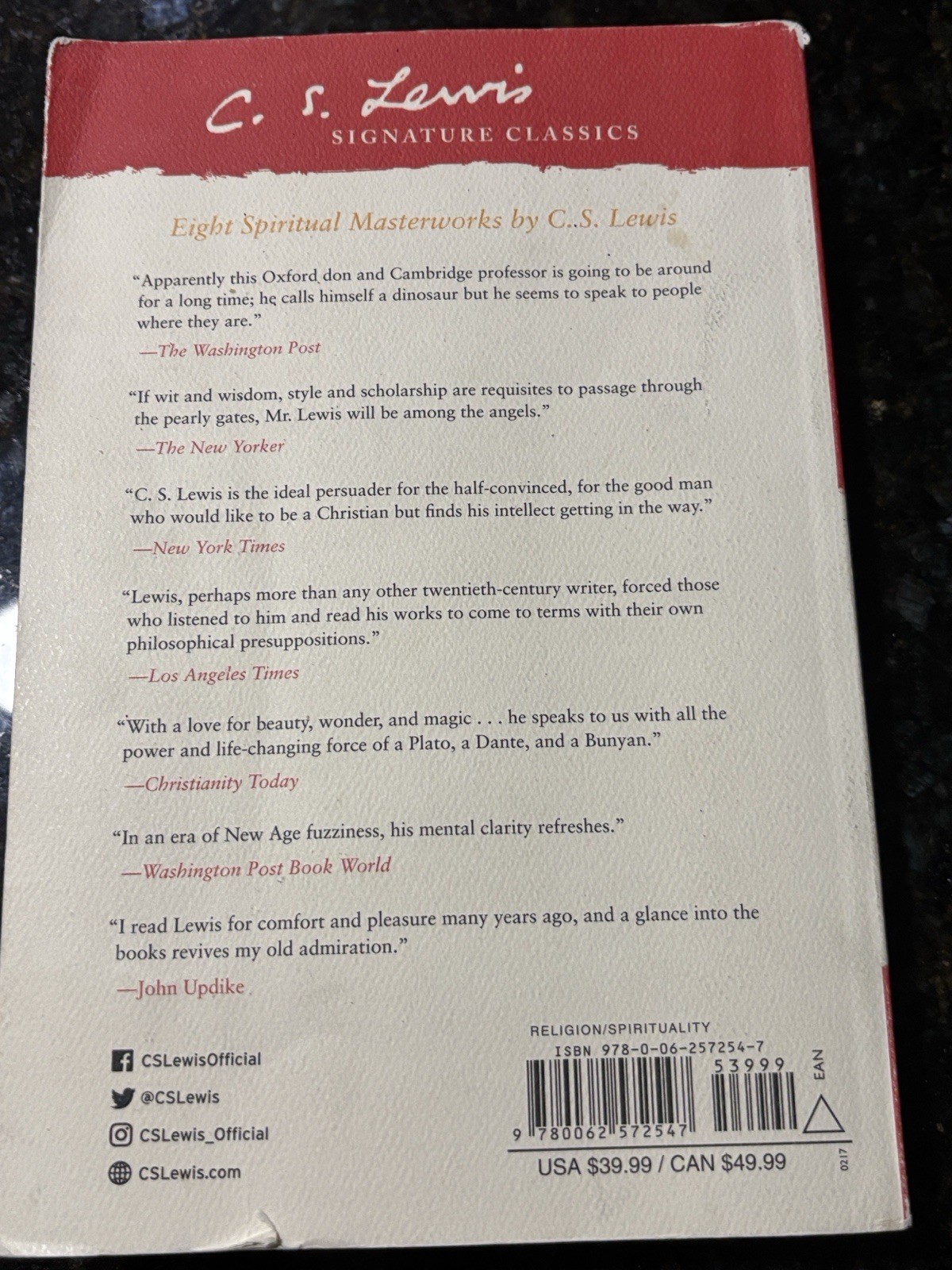 The C. S. Lewis Signature Classics: An Anthology of 8 Paperback HarperOne
