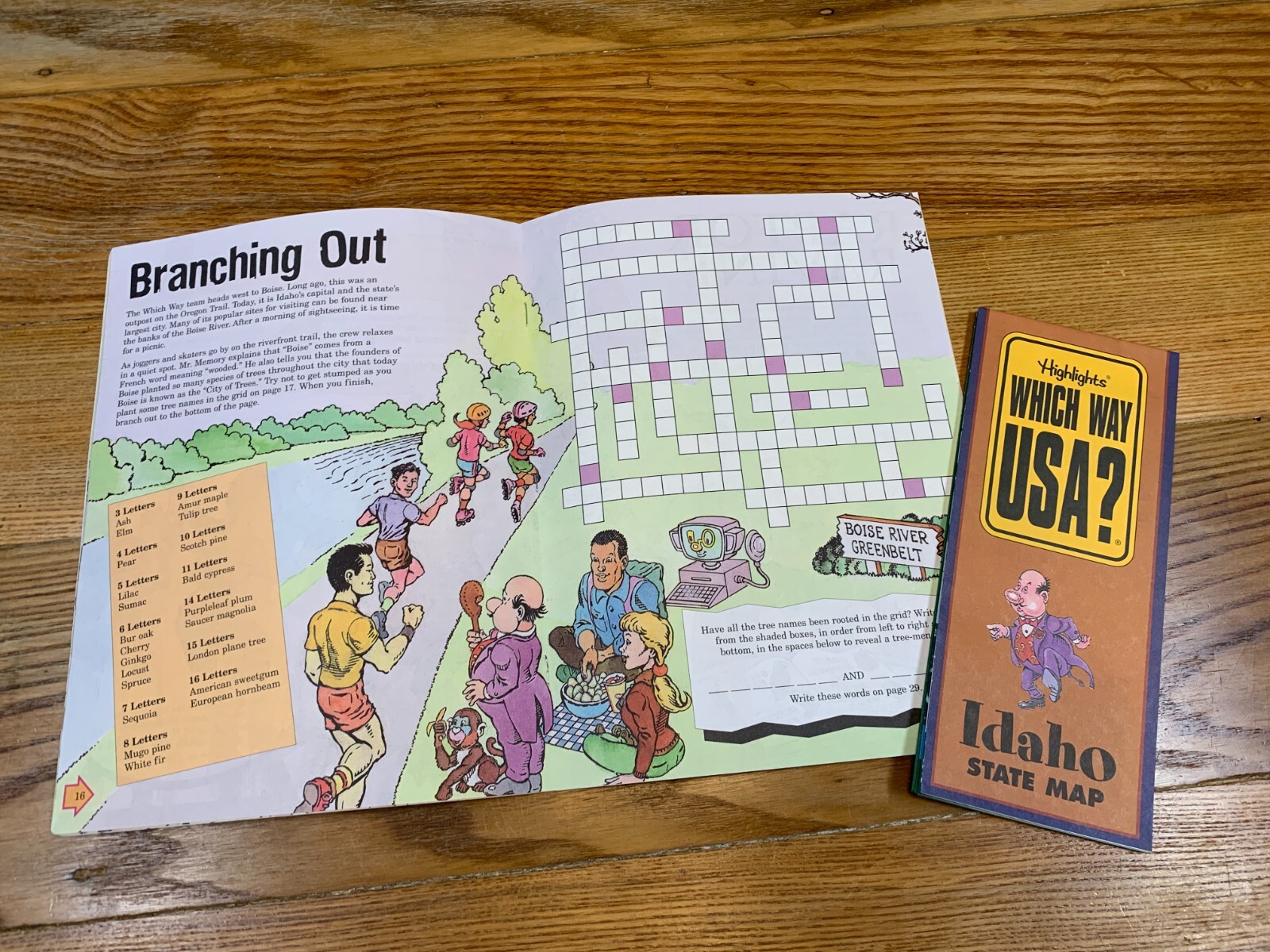 Highlights WHICH WAY USA Puzzle Books & Maps Montana Idaho Wyoming and Nebraska