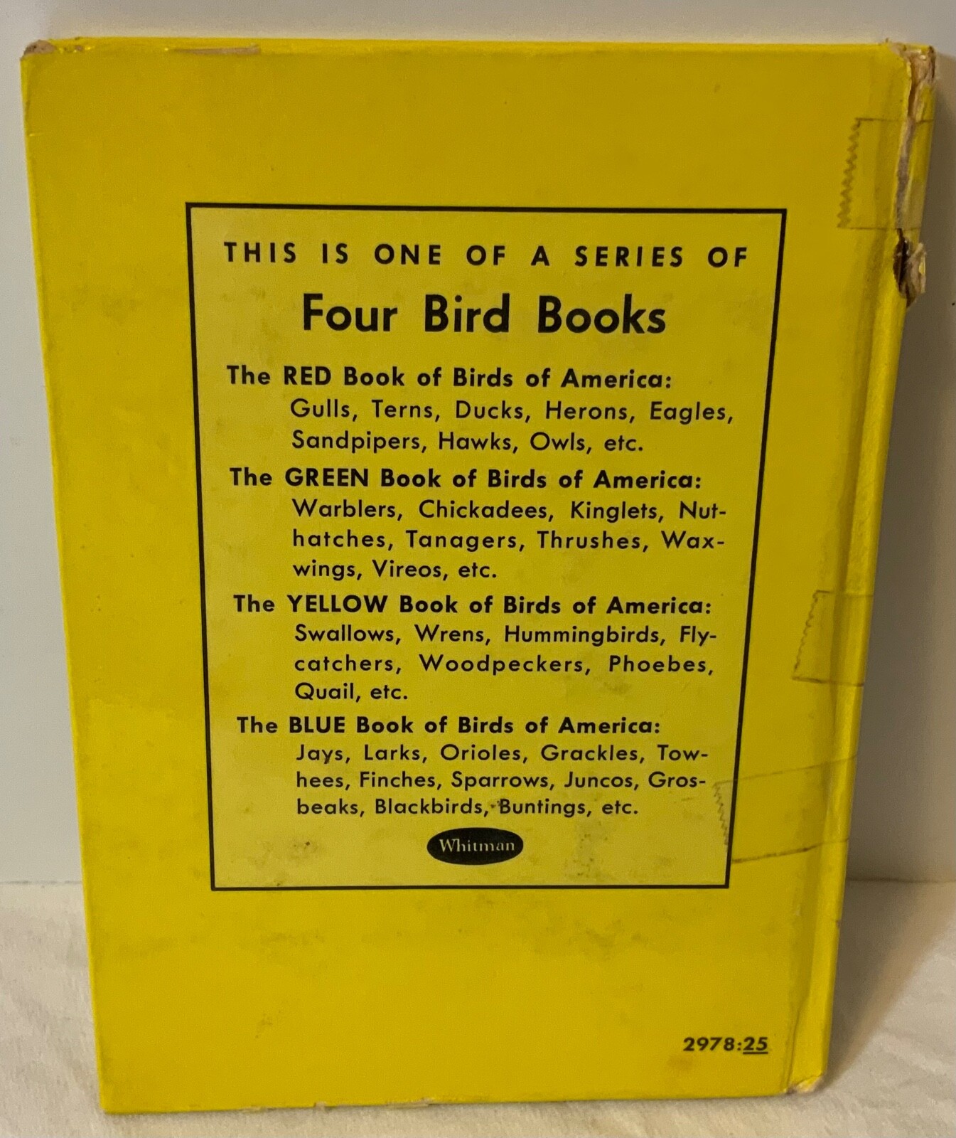 VTG 1954 The Yellow Book of Birds Of America Whitman Publishing 2978:25 HTF
