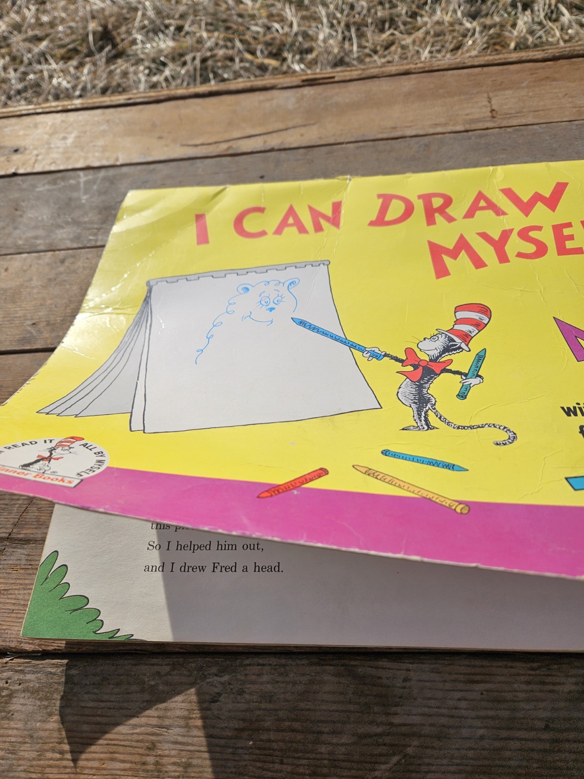 1970 Dr. Seuss — I Can Draw It Myself Book — 16 x 12″- All Pages Are Clean But 1