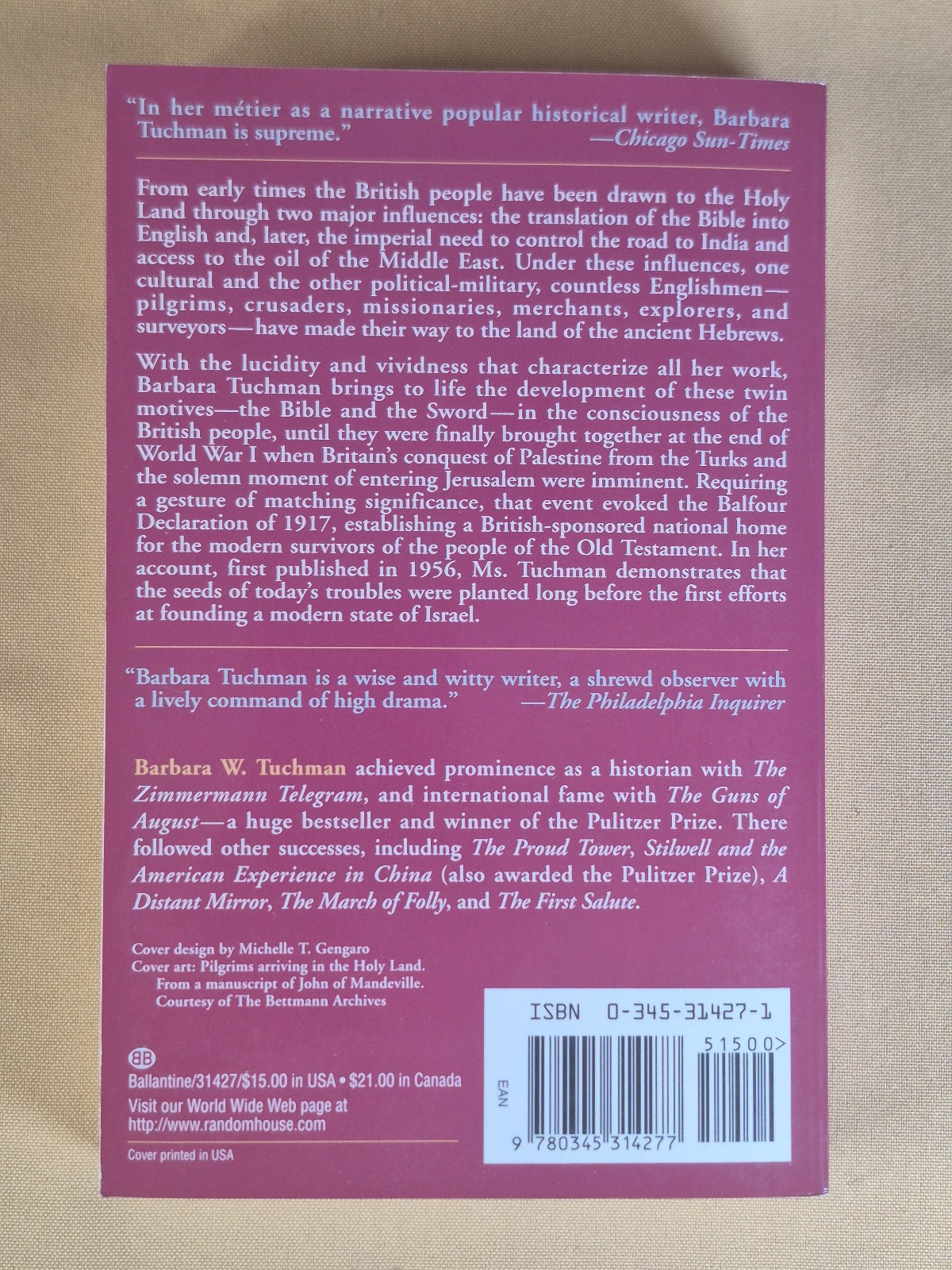 7 Books – NO CREASES – Barbara Tuchman – History – Ballantine Trade Paperbacks