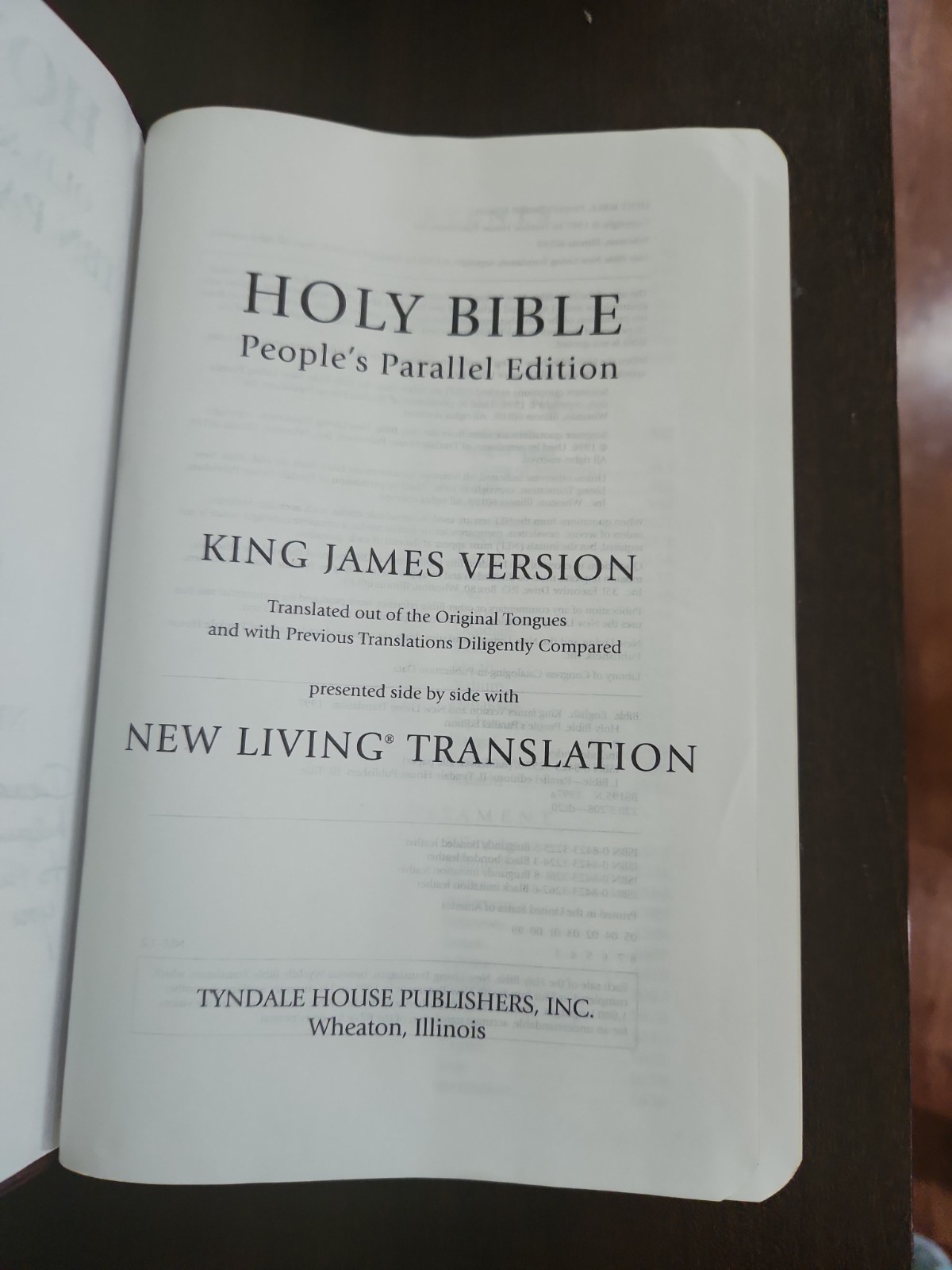 Holy Bible TBN Parallel Edition King James Version Living Translation KJV NLT