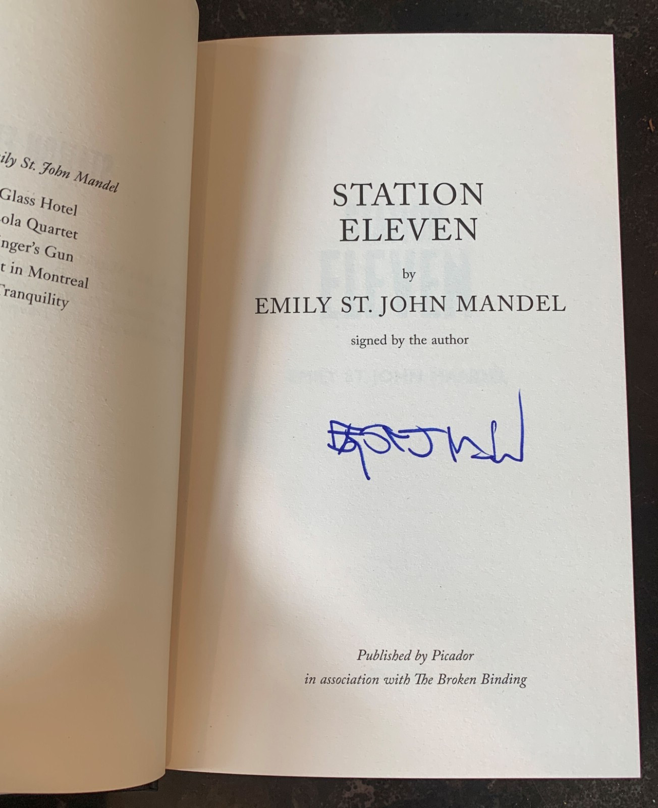Station Eleven – Emily St. John Mandel Broken Binding Exclusive Signed Unopened