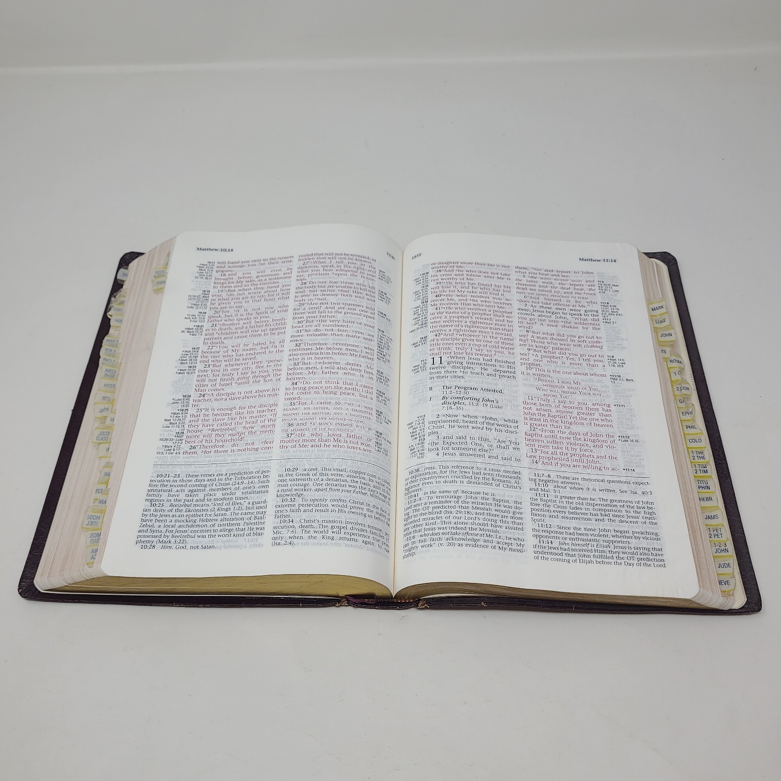 Vntg Ryrie Study Bible Expanded Edition 1995 NASB Burgundy Bonded Leather