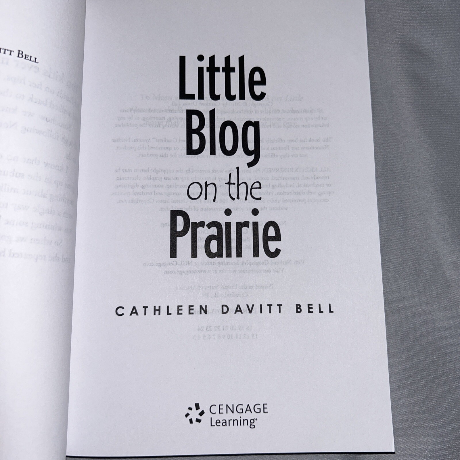 Little Blog on the Prairie – Paperback By Bell, Cathleen Davitt – NEW Cengage