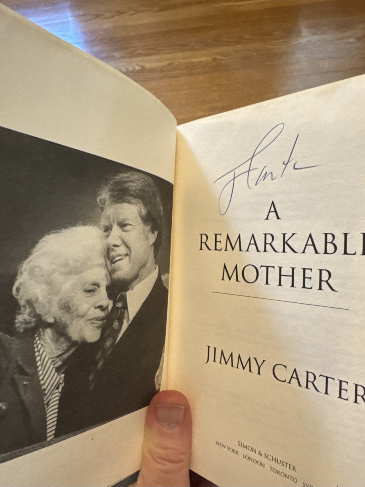 Remarkable Mother by Jimmy Carter (2008, Hardcover) Signed By Jimmy Carter