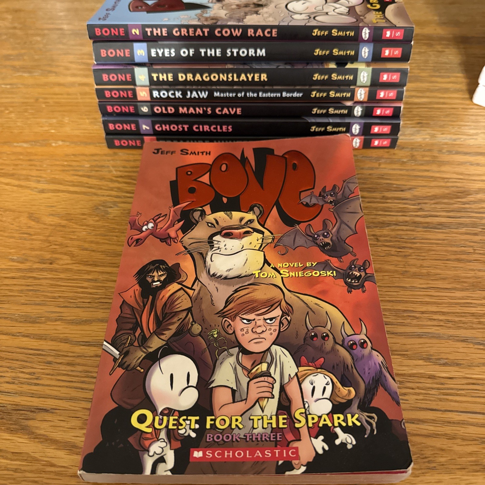 Lot 8 Jeff Smith Volumes 2-8 Bone Comic Series Graphix Scholastic Books Graphic+