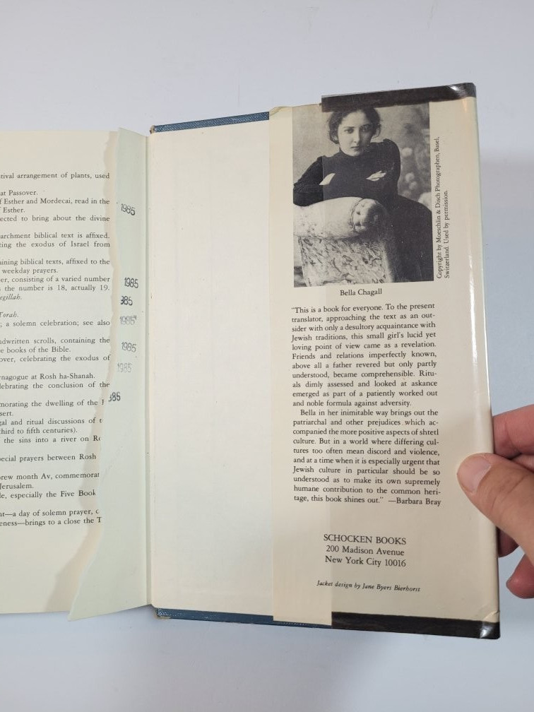 FIRST ENCOUNTER – 1983 – HC/DJ & BURNING LIGHTS – 1962 -TRADE PB – BELLA CHAGALL