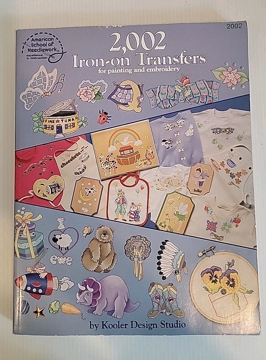 2,002 Iron on Transfers Painting Embroidery Kooler American Needlework