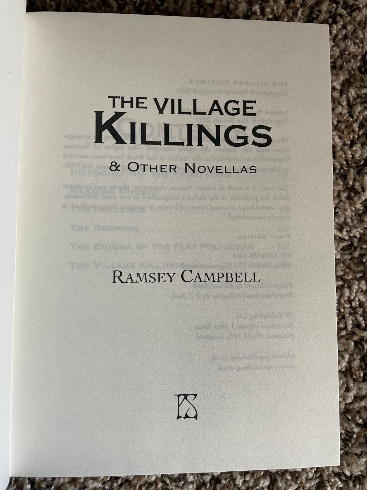 THE VILLAGE KILLINGS & OTHER NOVELLAS Ramsey Campbell 100 copy SIGNED/NUMBERED