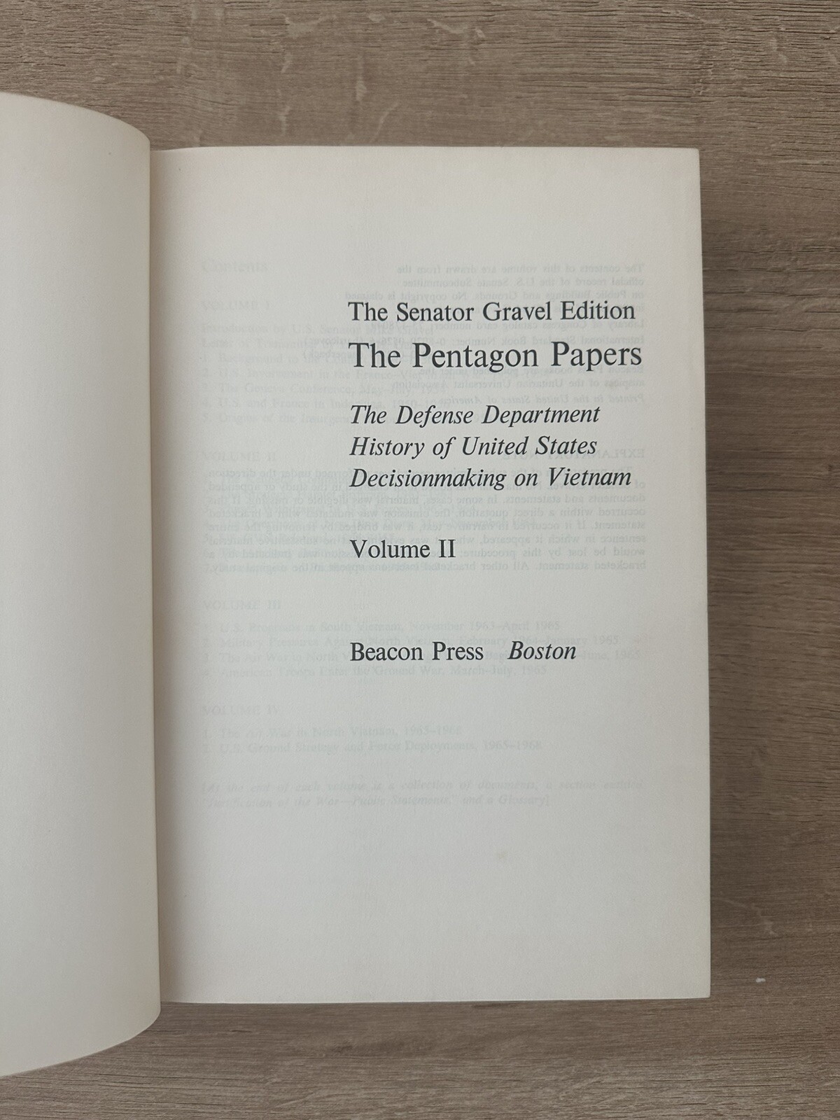 The Pentagon Papers Senator Gravel Edition Beacon Press 4 Vol Set 1971 Hardcover