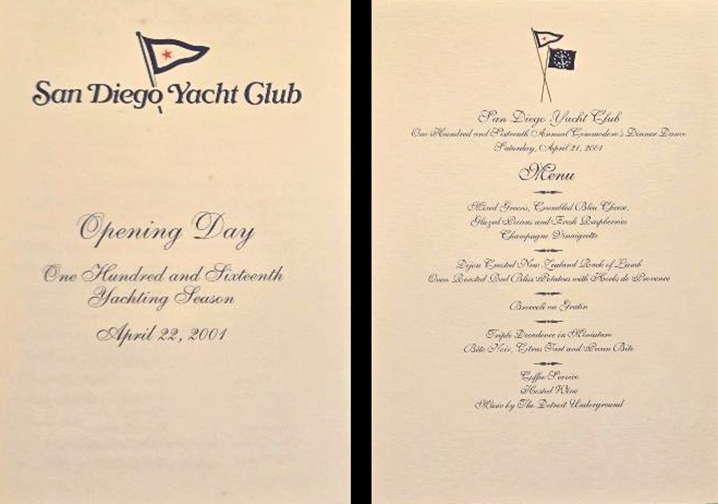 The San Diego Yacht Club 1886-2000 – HC w/DJ (with extras) 2000 SCARCE