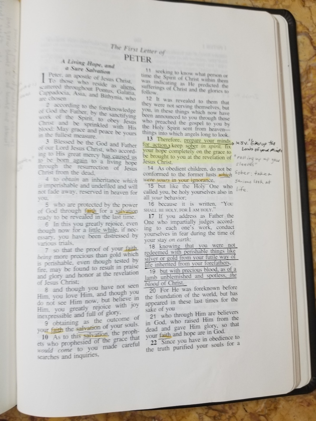 RARE 1999 USA NASB Bible Wide Margin Unknown Leather Opaque Paper USED L@@K🌟