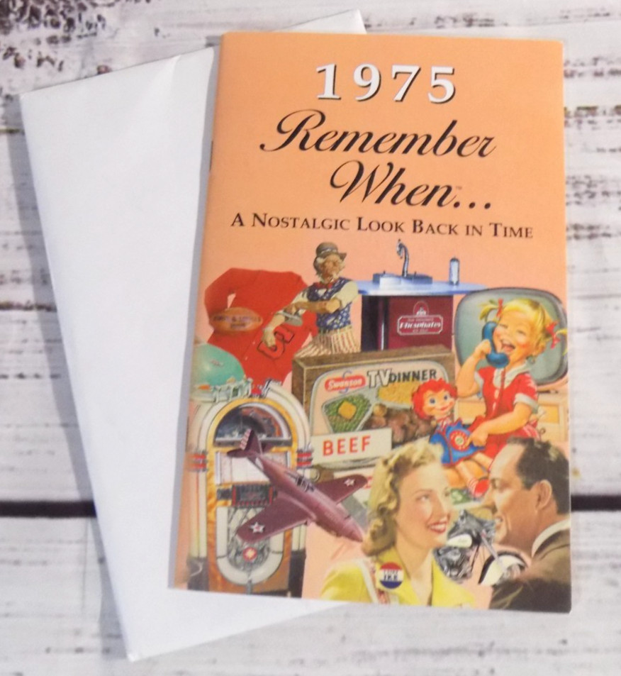 1975 REMEMBER WHEN – A Look Back in Time (5″ x 8″)Gift Booklet 12 Pages