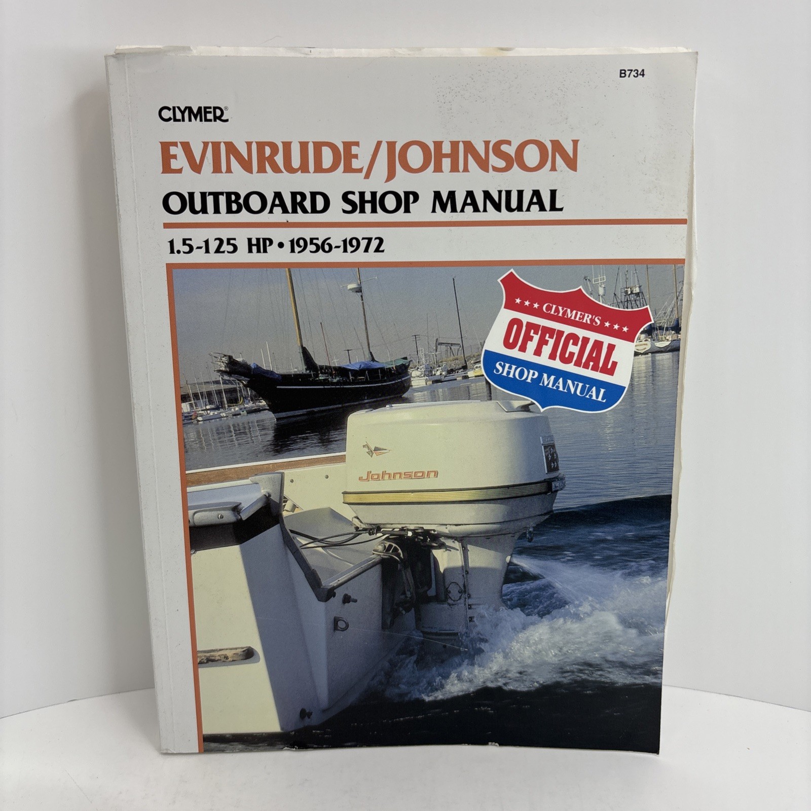 Clymer Evinrude Johnson Outboard Shop Manual 1.5-125HP 1956-1972 8734 – Good