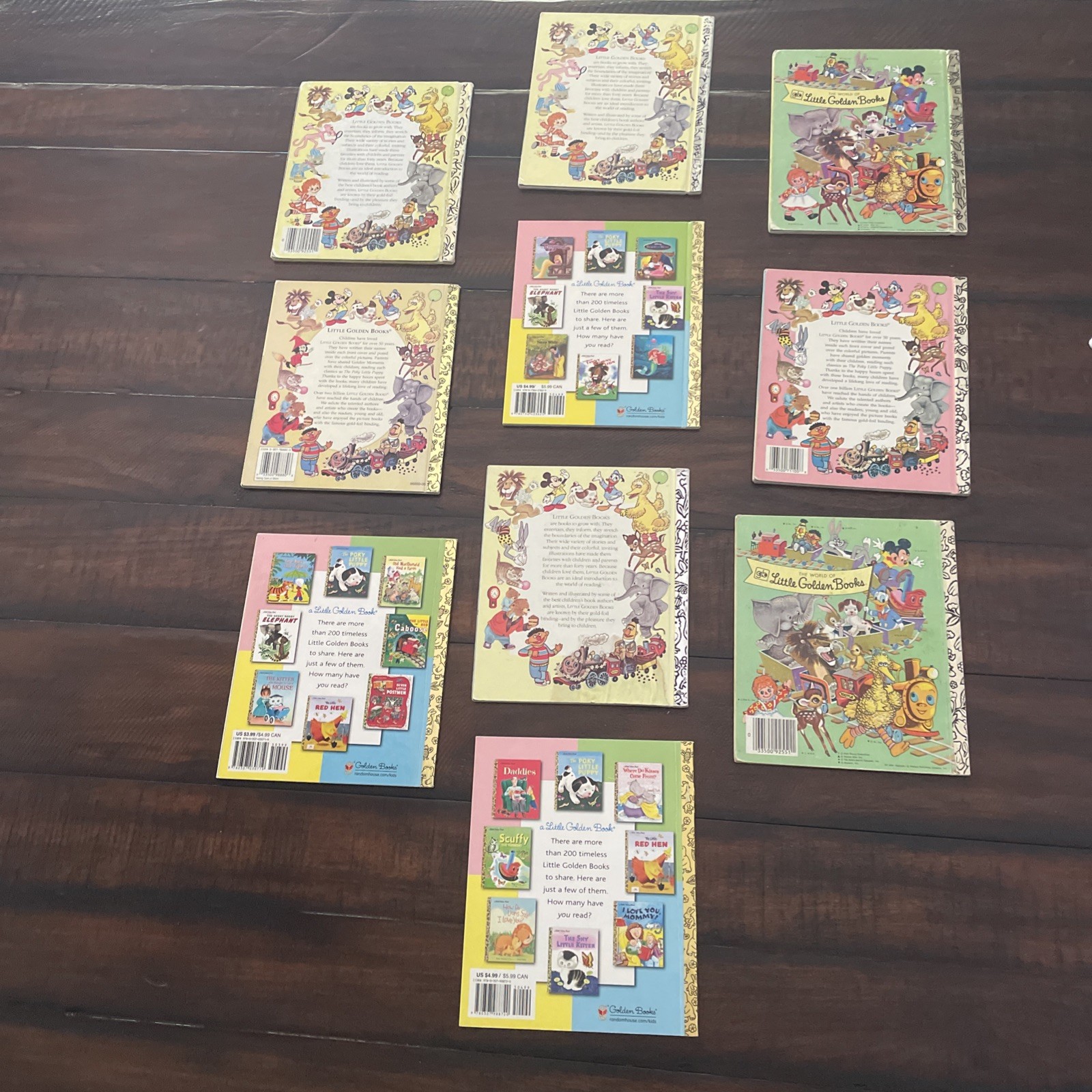 Lot of 10 Little Golden Books Children’s Stories: Mixed Vintage, Disney & Sesame