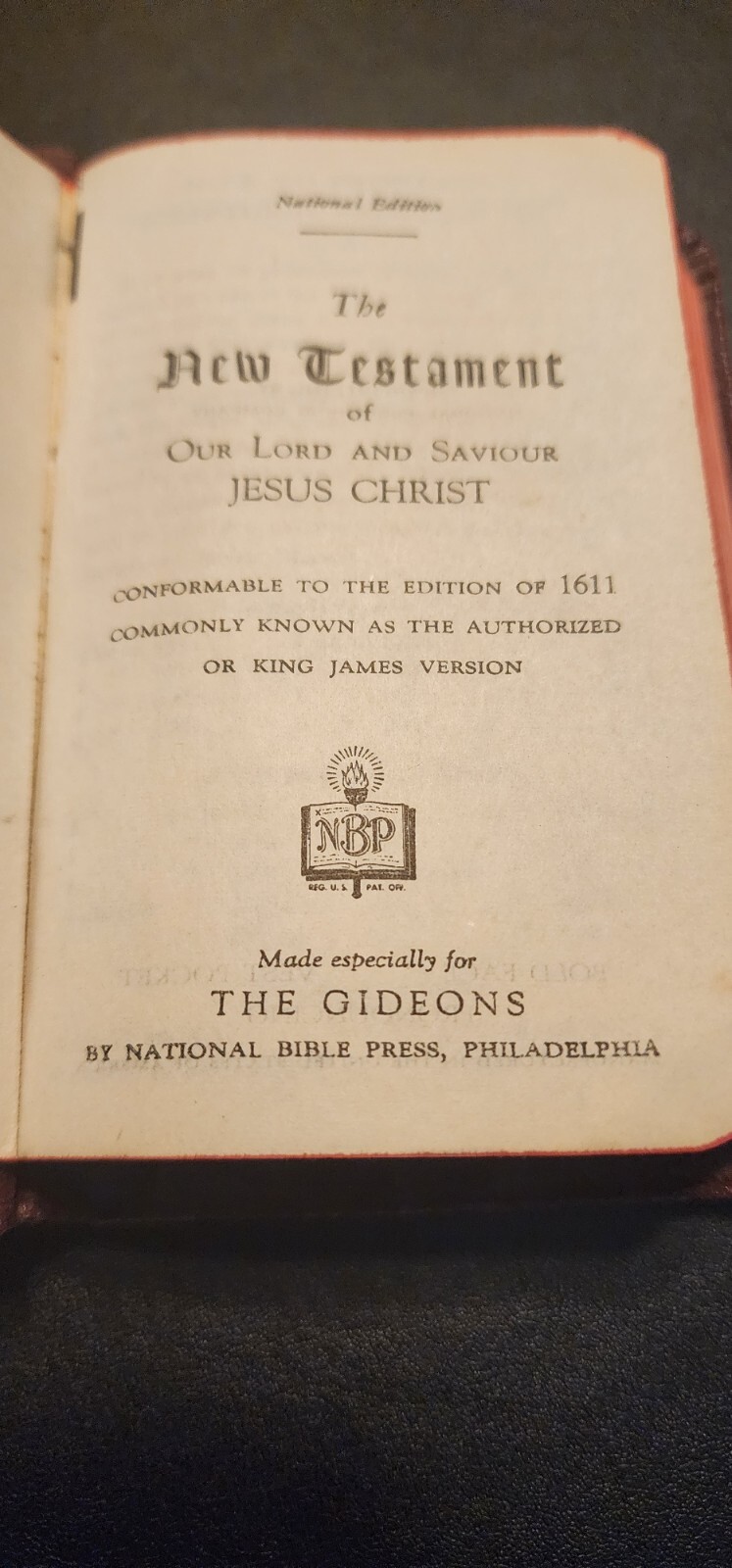 2 Vintage Pocket Size Bible New Testament American Bible Society & Gideons 1950s