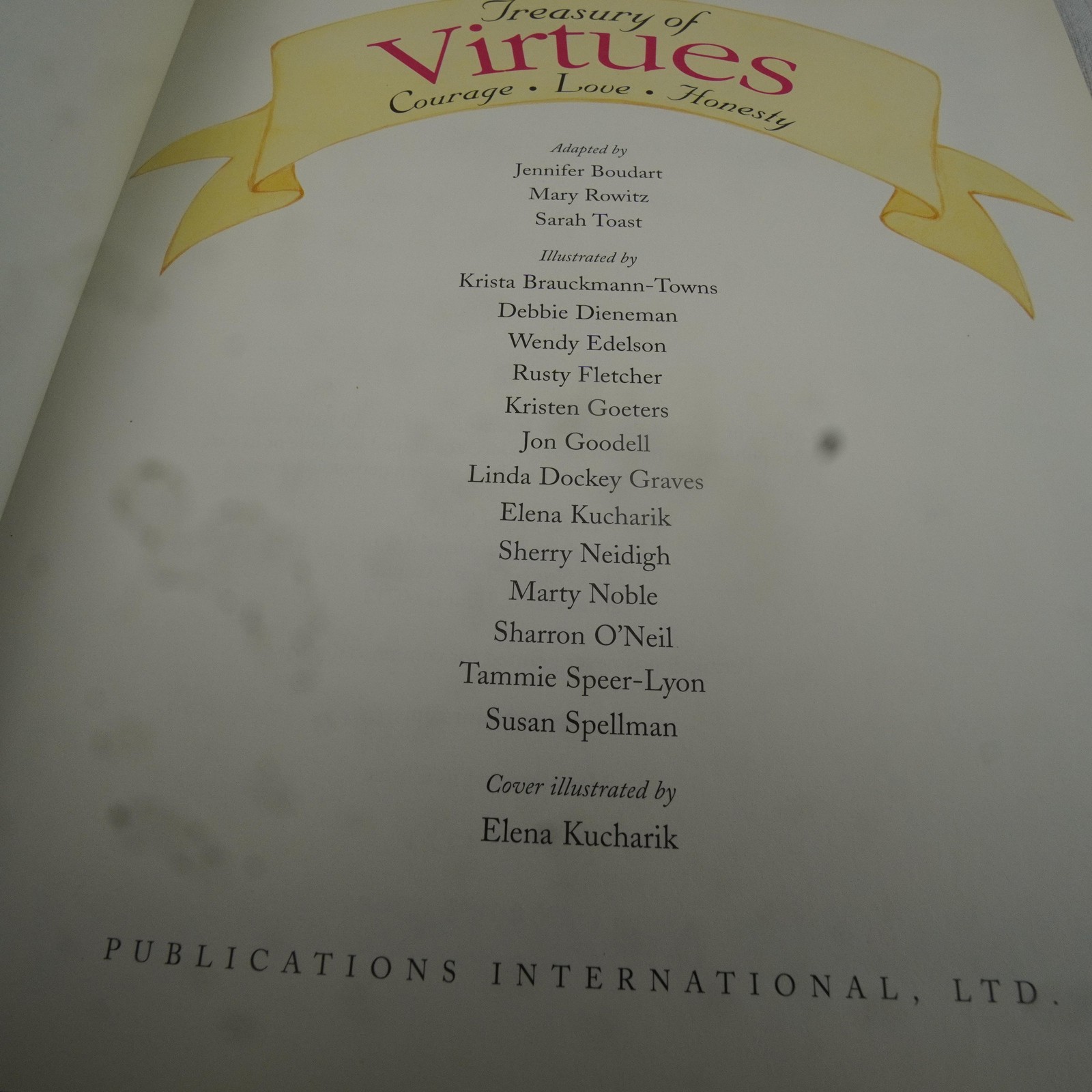 Treasury Of Virtues Courage Love Honesty Kids Illustrated Hardcover Storybook
