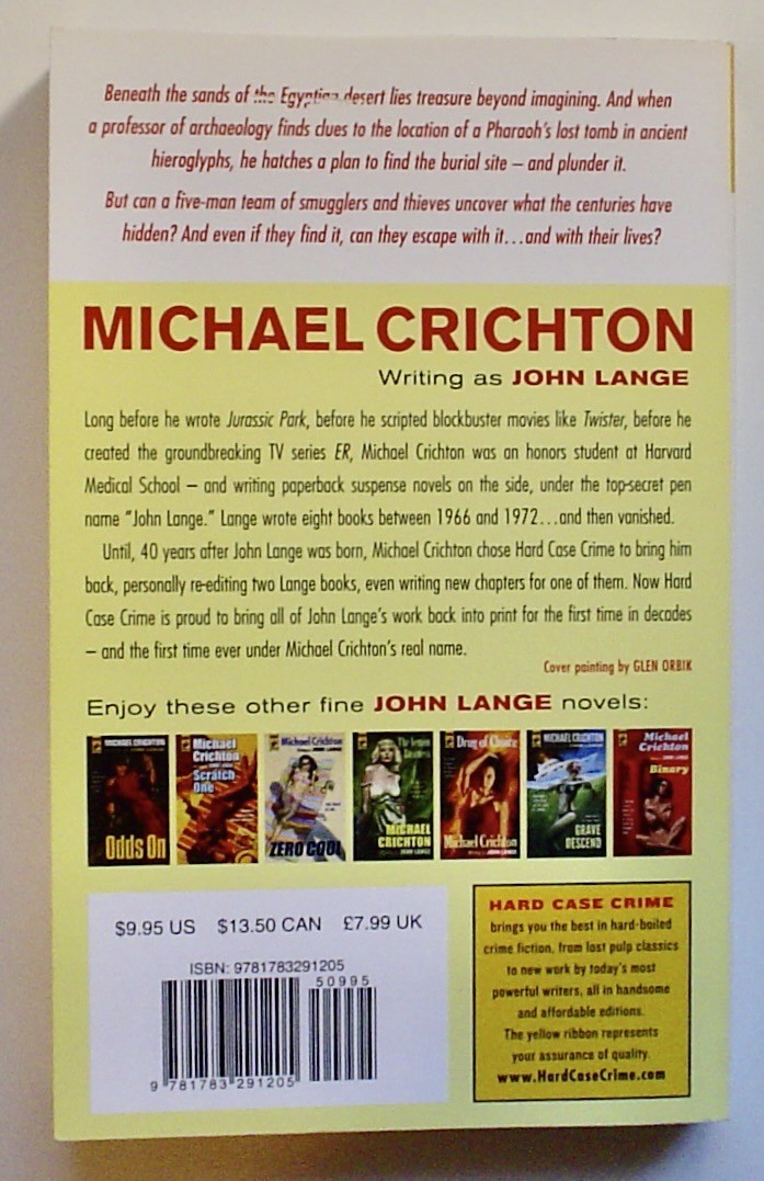 Easy Go~Michael Crichton writing as John Lange~Hard Case Crime~Trade Paper, VG+