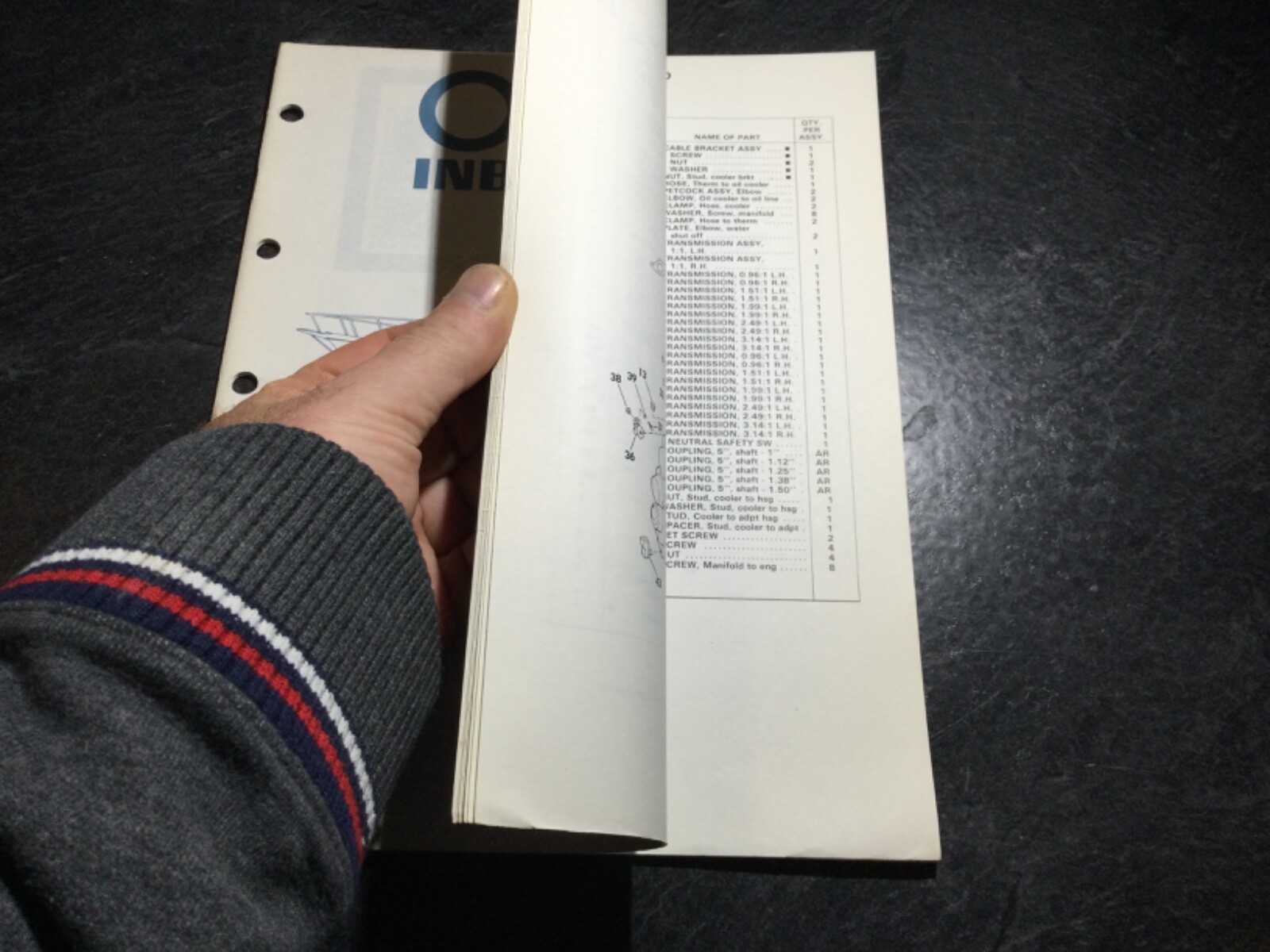 1981 OMC Inboards Parts Catalog GM 305 5.0L V8, GM 350 5.7L, GM 454 7.4L V8