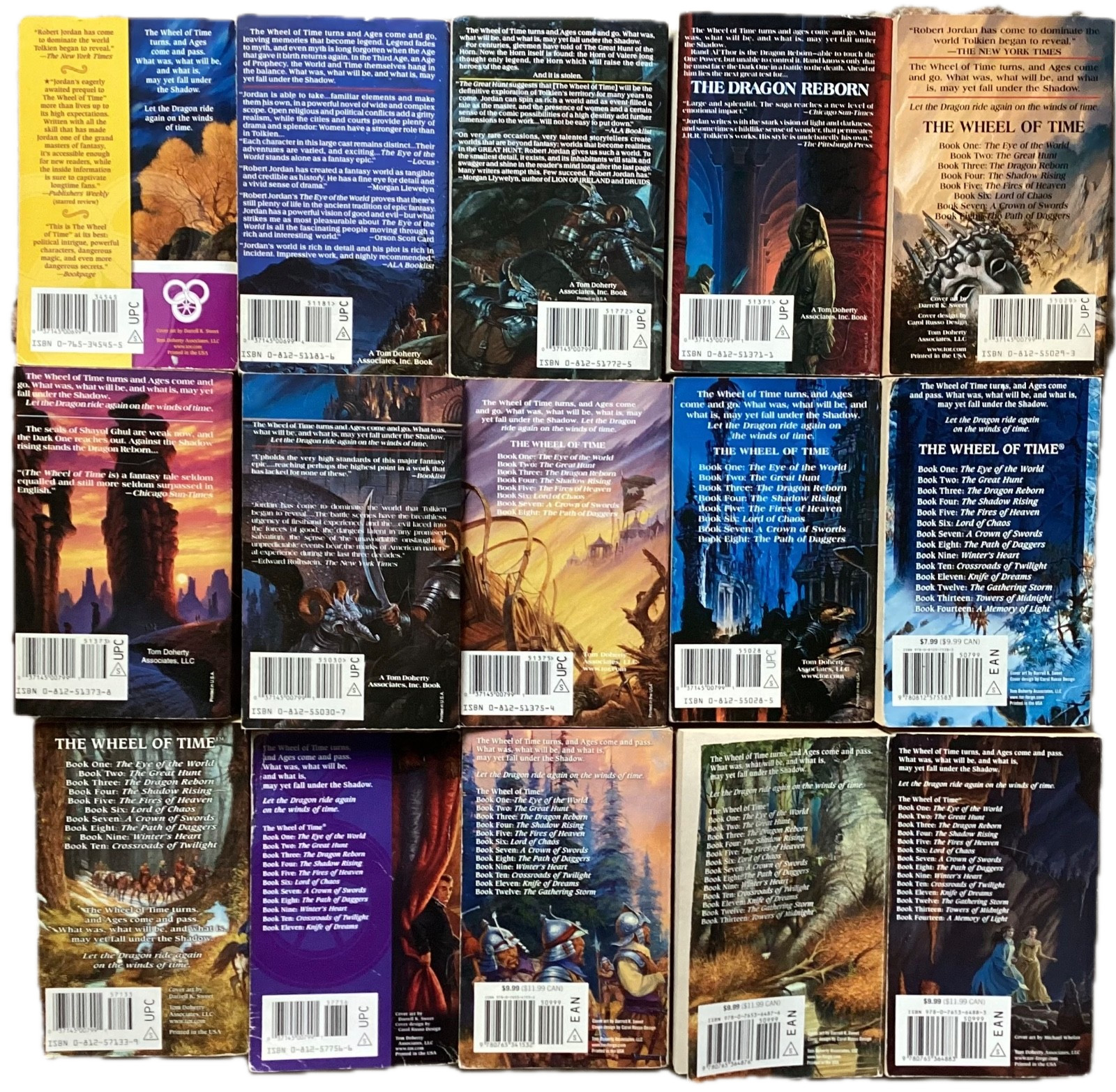 Wheel of Time Series By Robert Jordan Complete Set 15 Books