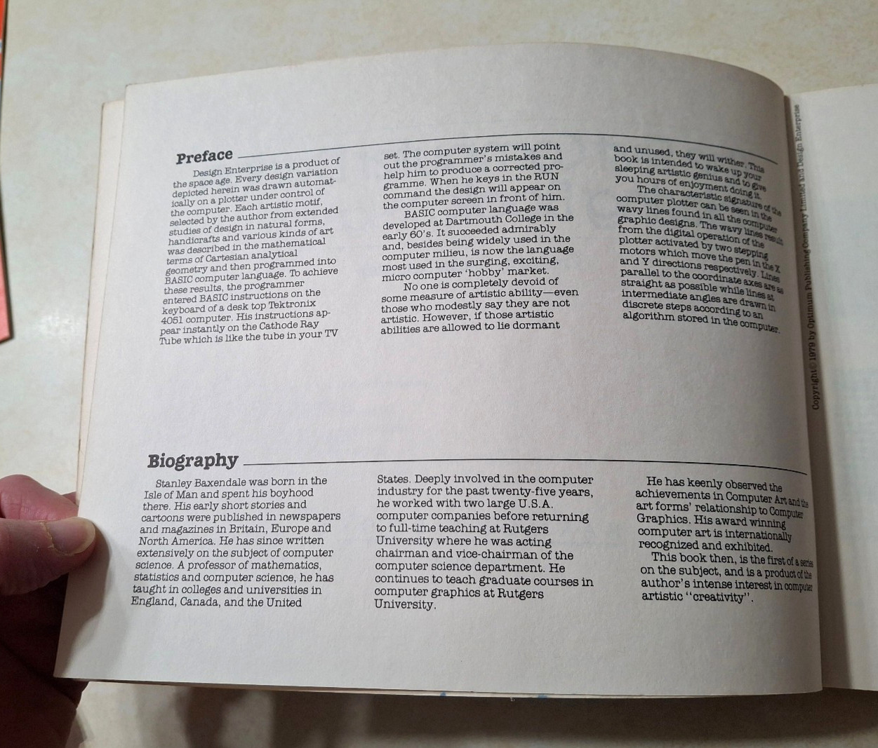 The First Computer Design Coloring Book Stanley Baxendale Vintage 1970s UNUSED