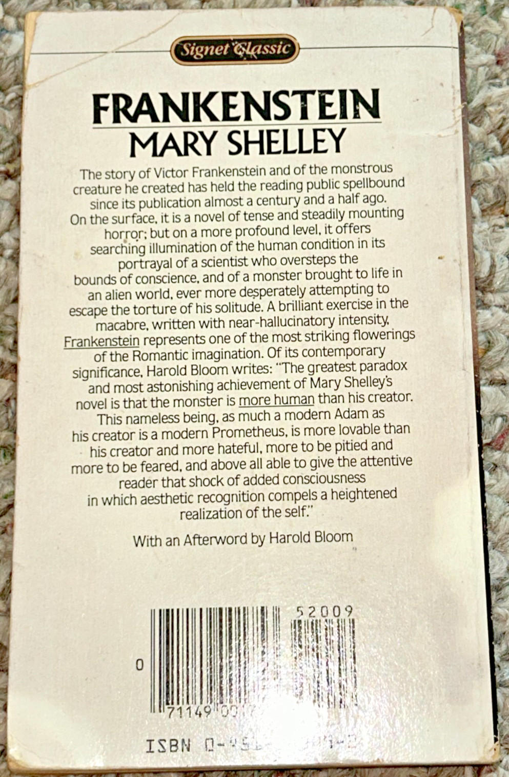 FRANKENSTEIN by MARY SHELLEY Signet Classic 1983