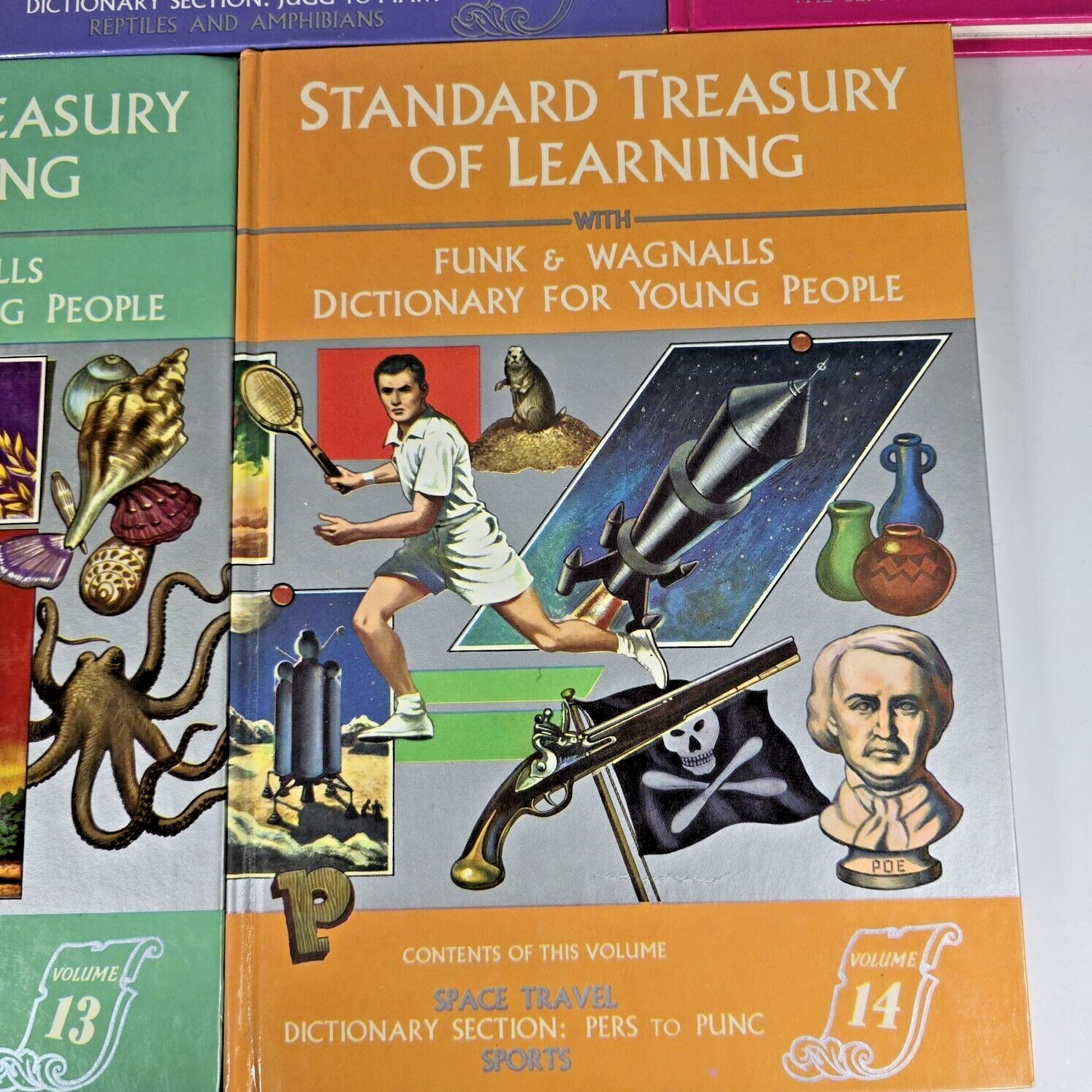 Funk And Wagnalls Standard Treasury of Learning Dictionary Travel More 5 Books