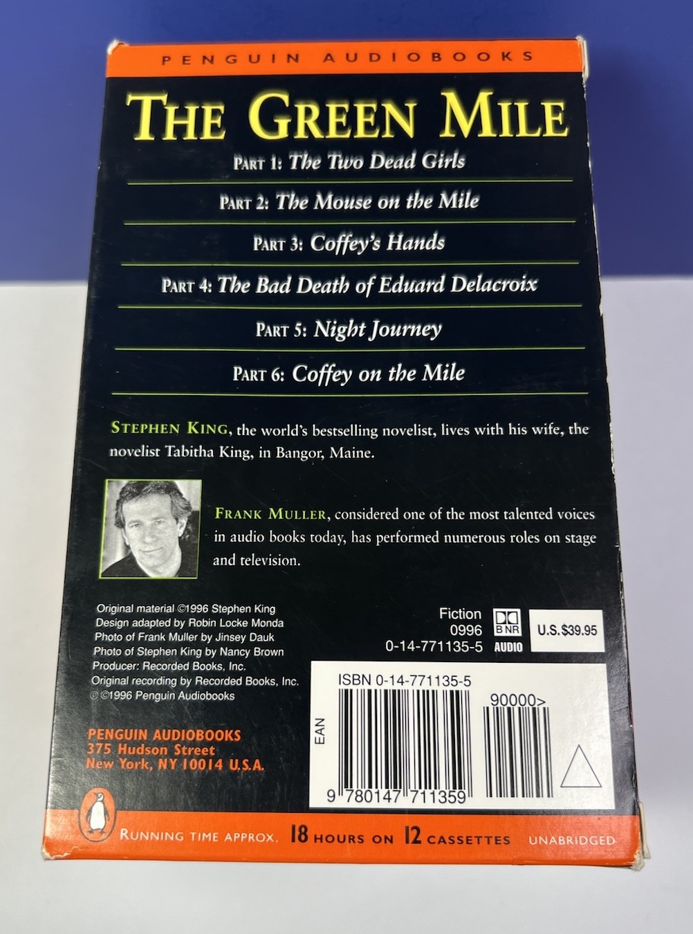 Stephen King The Green Mile Complete 6 Parts Audiobook Cassette Set Penguin