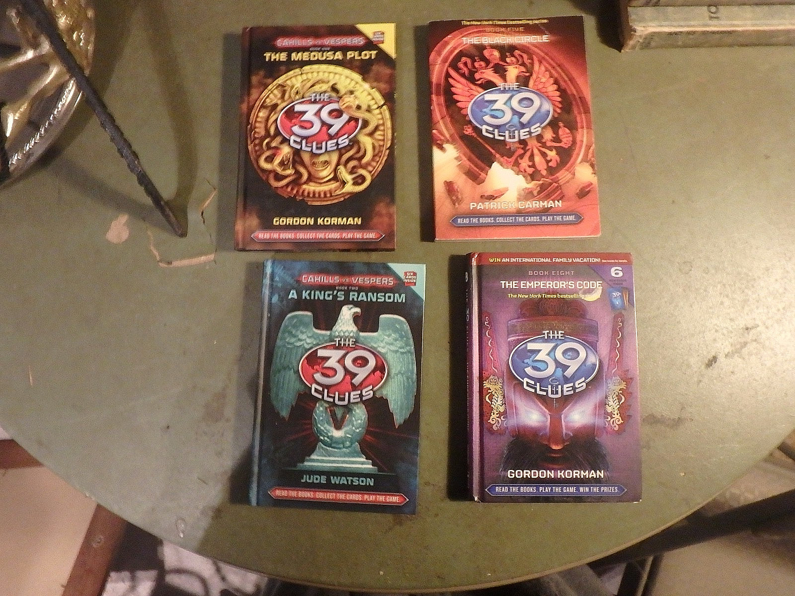 4K – 9 volumes of “ THE 39 CLUES“ books- soft & hardcover 2010’s