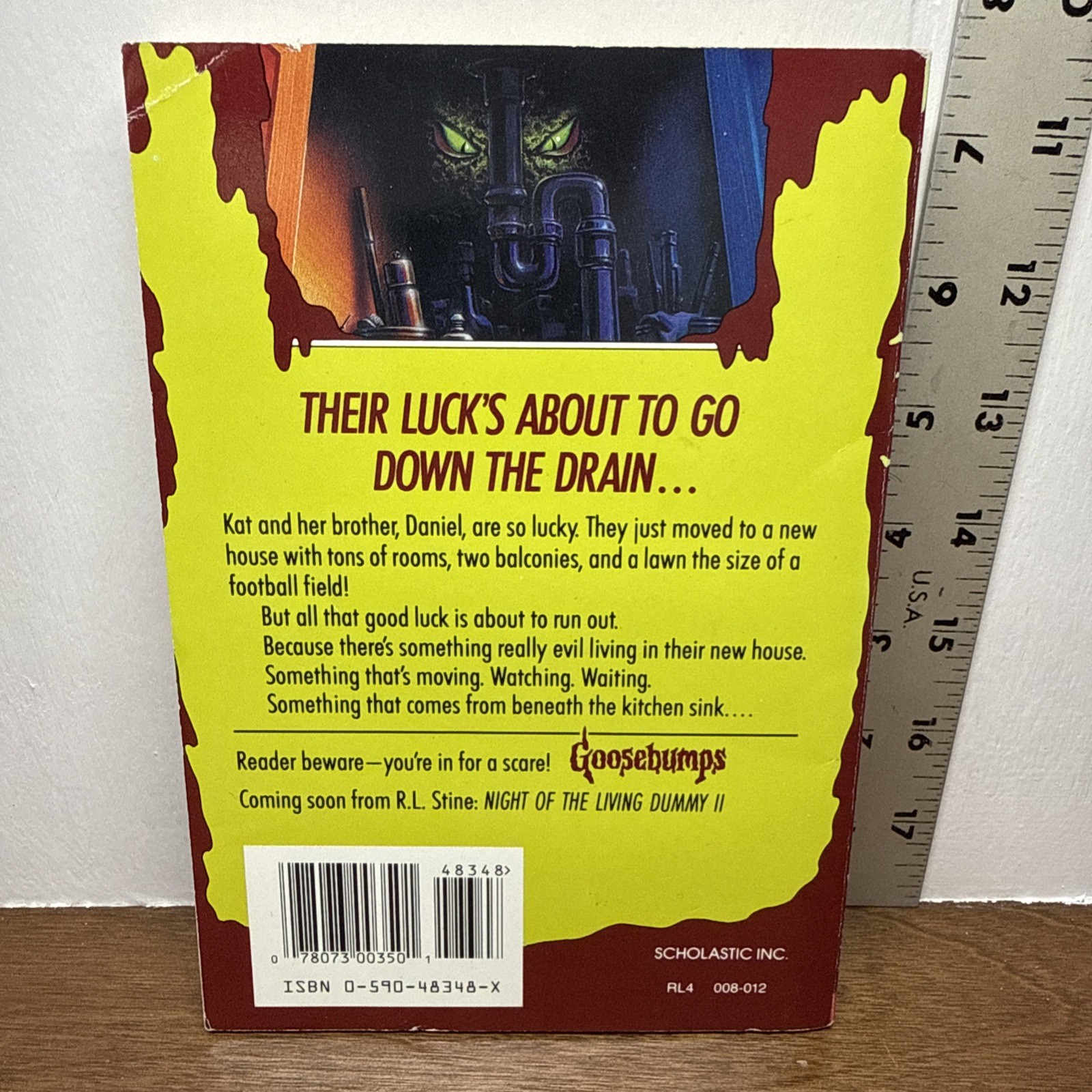 Goosebumps It Came From Beneath the Sink 1st Edition 1st Print 1995 RL Stine #30