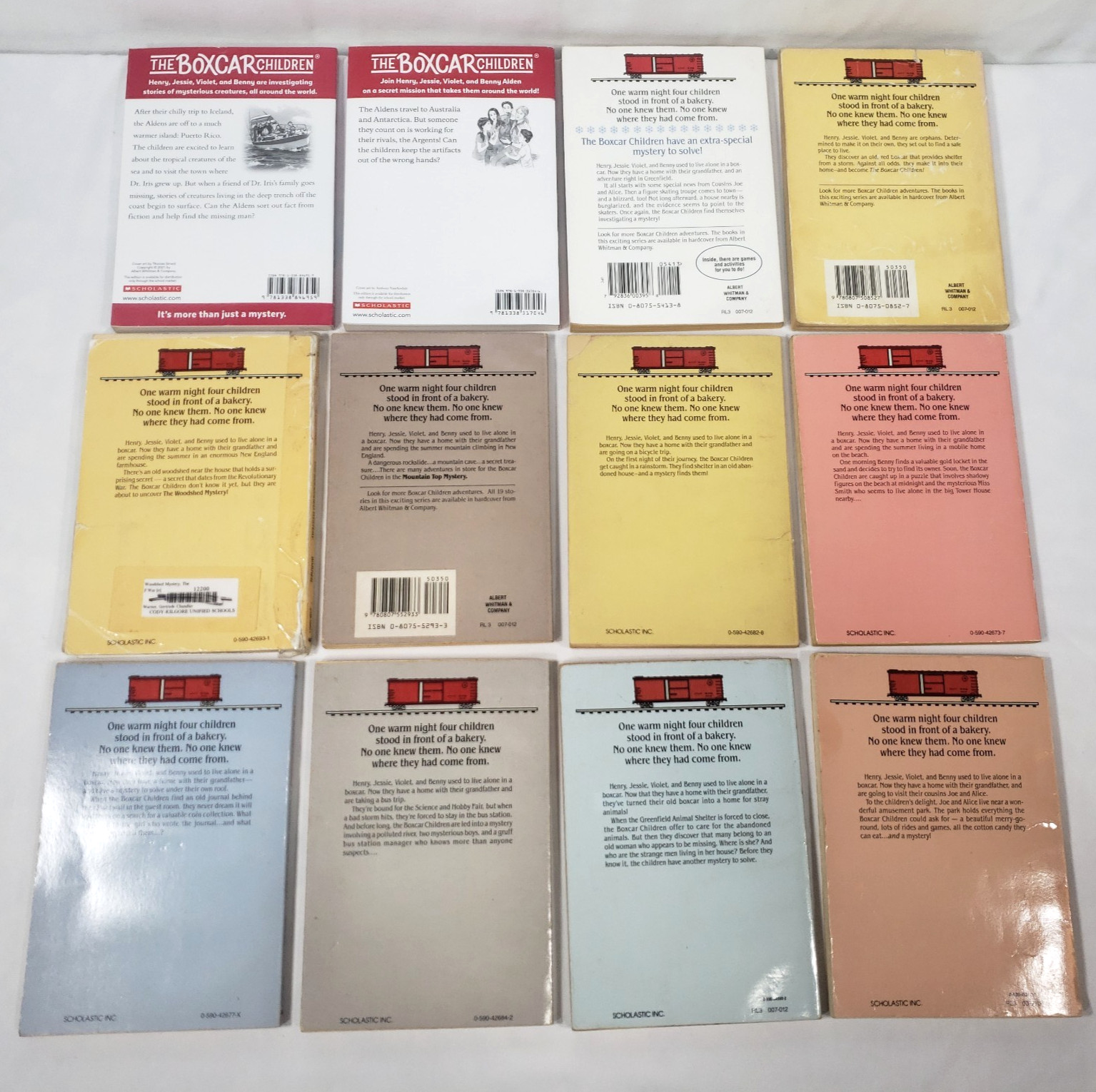 The Boxcar Children Books Series Lot Of 12 Gertrude Chandler Warner Set Mystery
