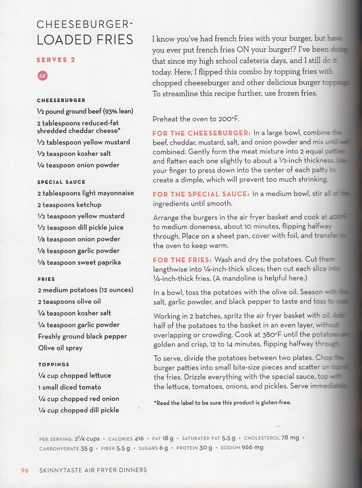 Skinnytaste Air Fryer Dinners by Gina Homolka (HC)