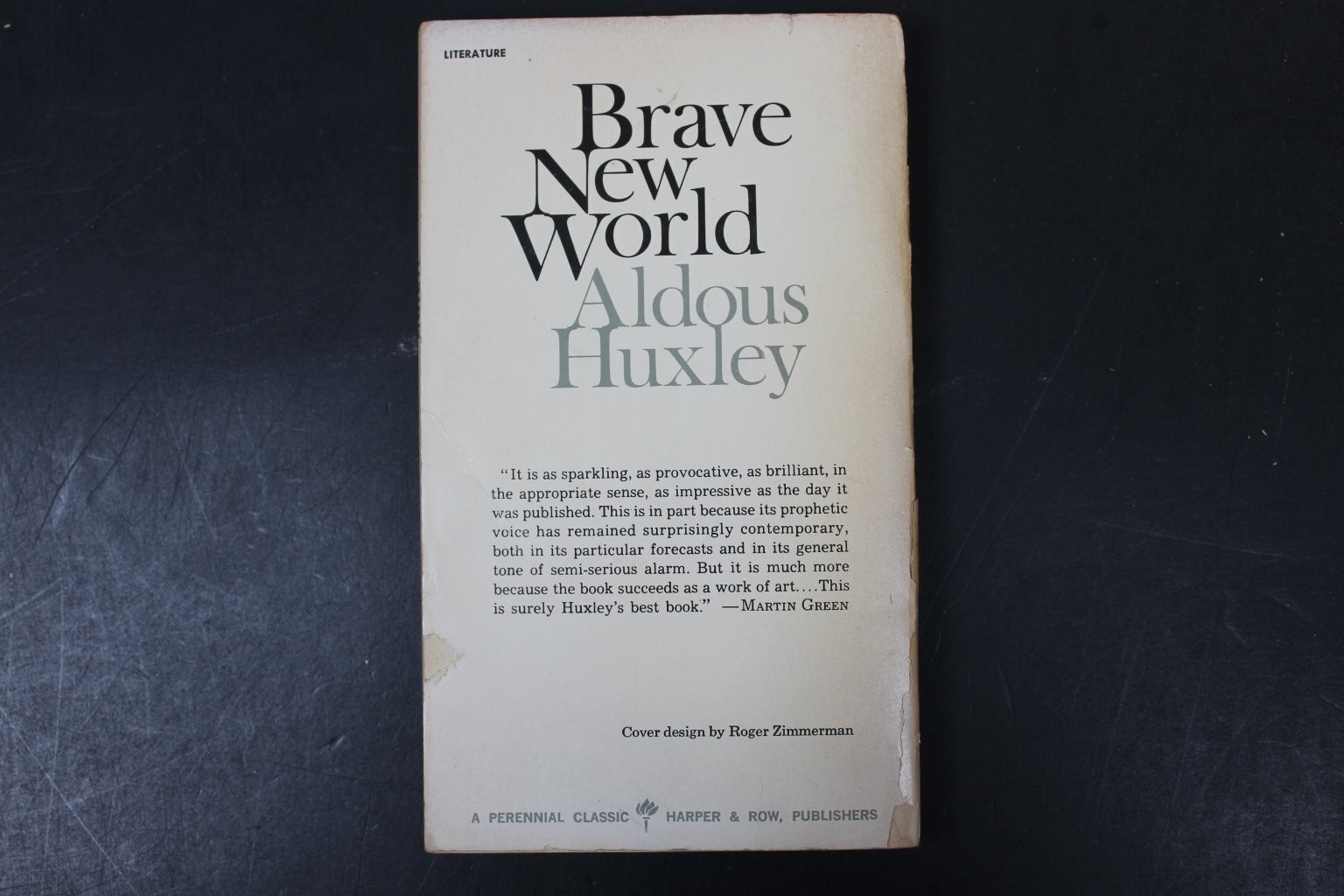 Brave New World Aldous Huxley 1969 Perennial Classic Dystopian Novel Harper Row