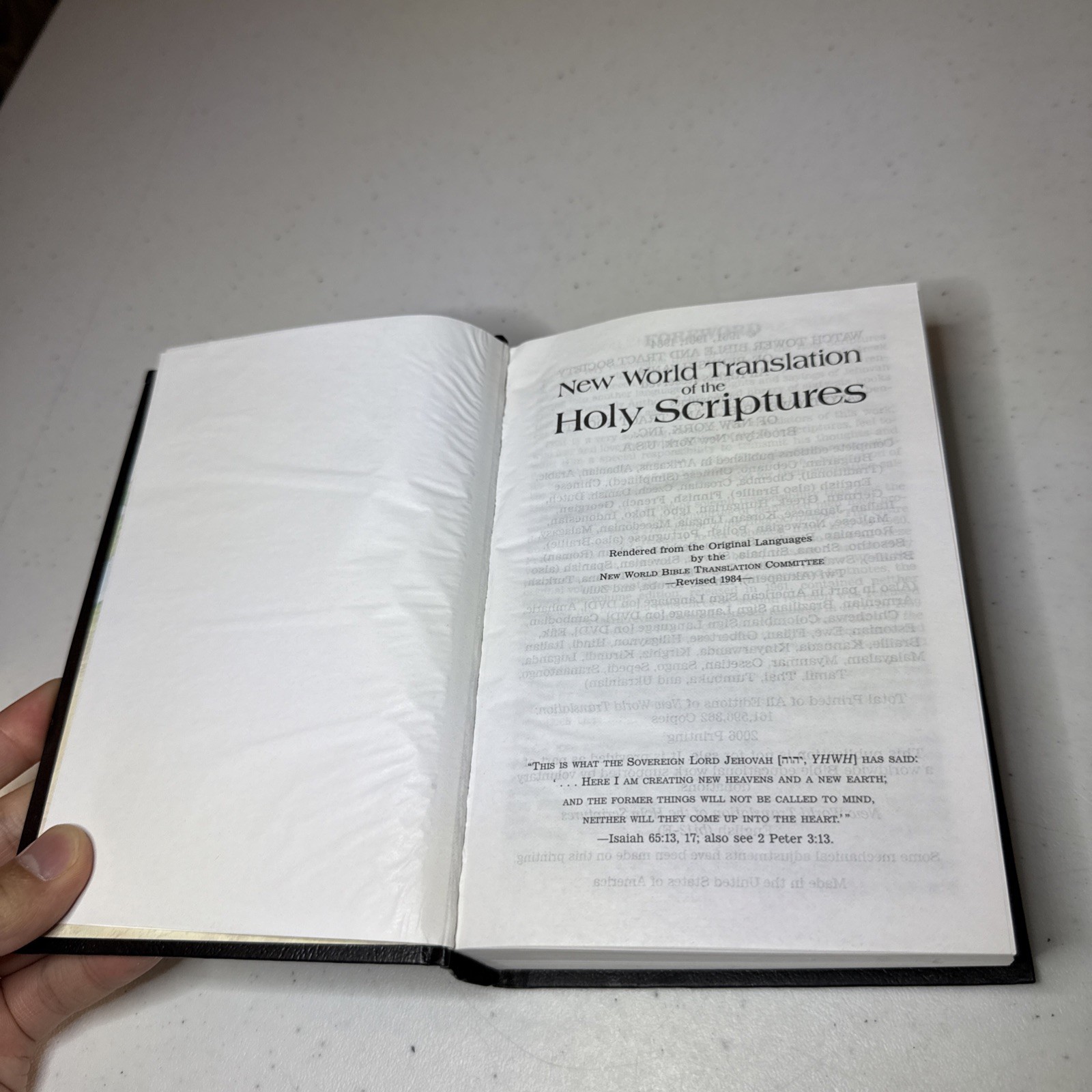 New World Translation of the Holy Scriptures Pocket Bible 1984 Faux Leather VTG