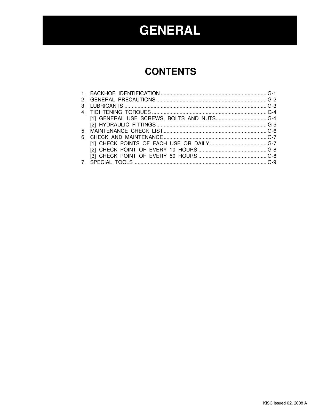 KUBOTA BH65 Backhoe Workshop Manual 2008 – STEEL LOOP SECURED – STURDY COVERS