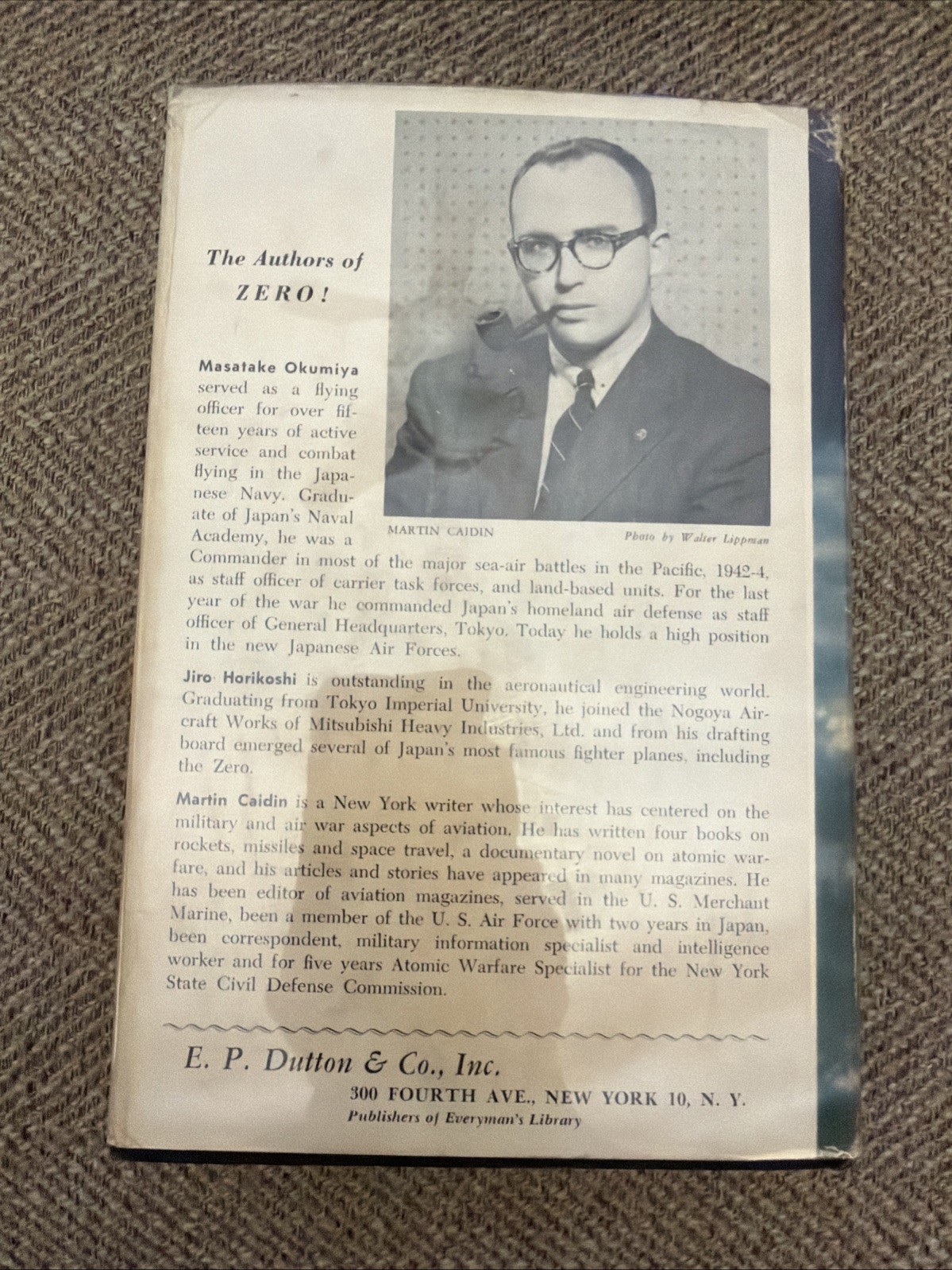 ZERO! THE AIR WAR IN THE PACIFIC DURING WORLD WAR II 1956 HC Mylar Cover