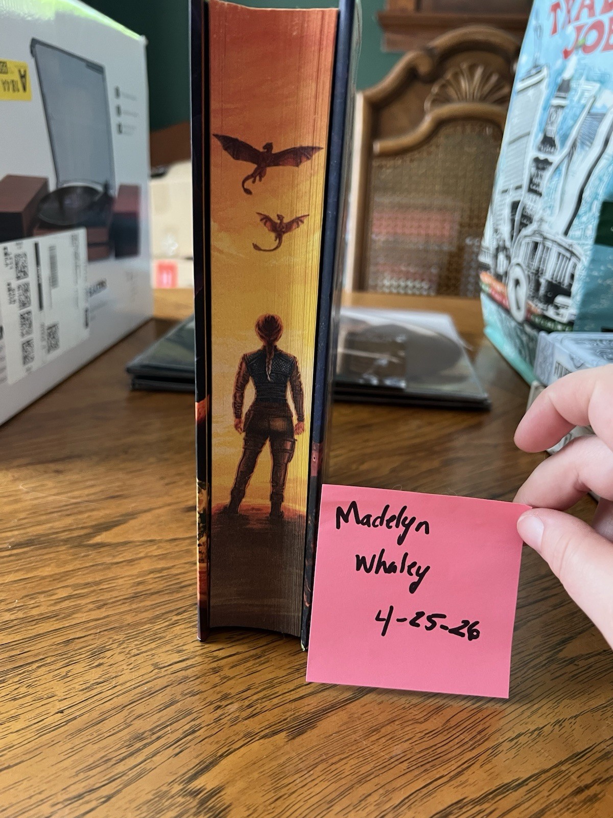Rebecca Yarros Fourth Wing Special Edition Hardcover with Overlays & Dust Jacket