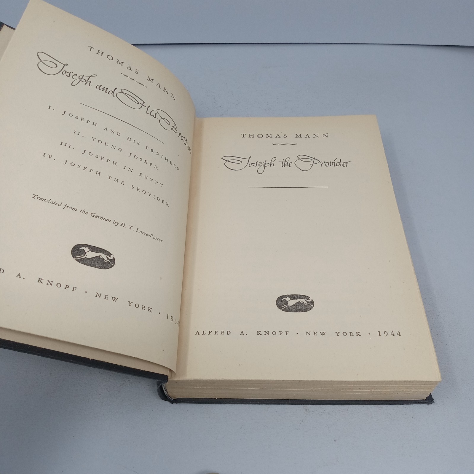 Joseph the Provider: 1944 Alfred A. Knopf Hardcover by Thomas Mann