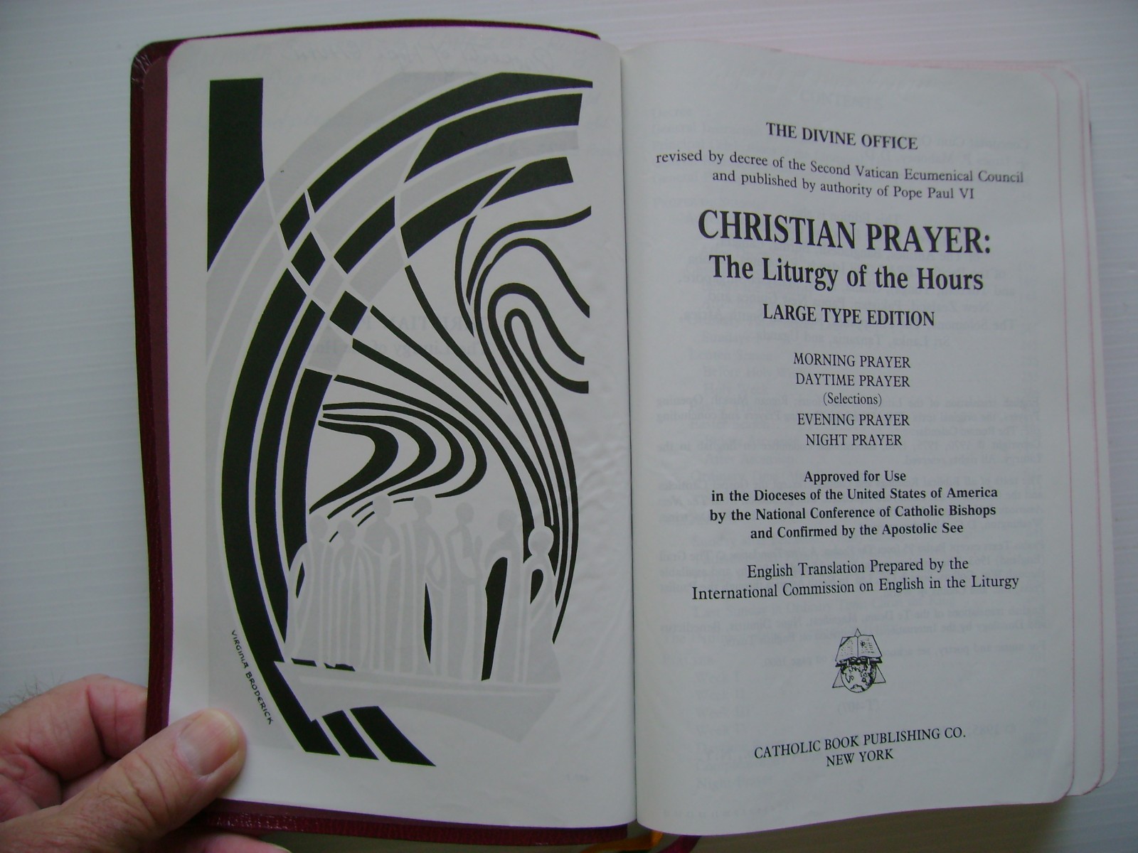 Christian Prayer Liturgy of the Hours Large Type Edition 1985 Catholic Book