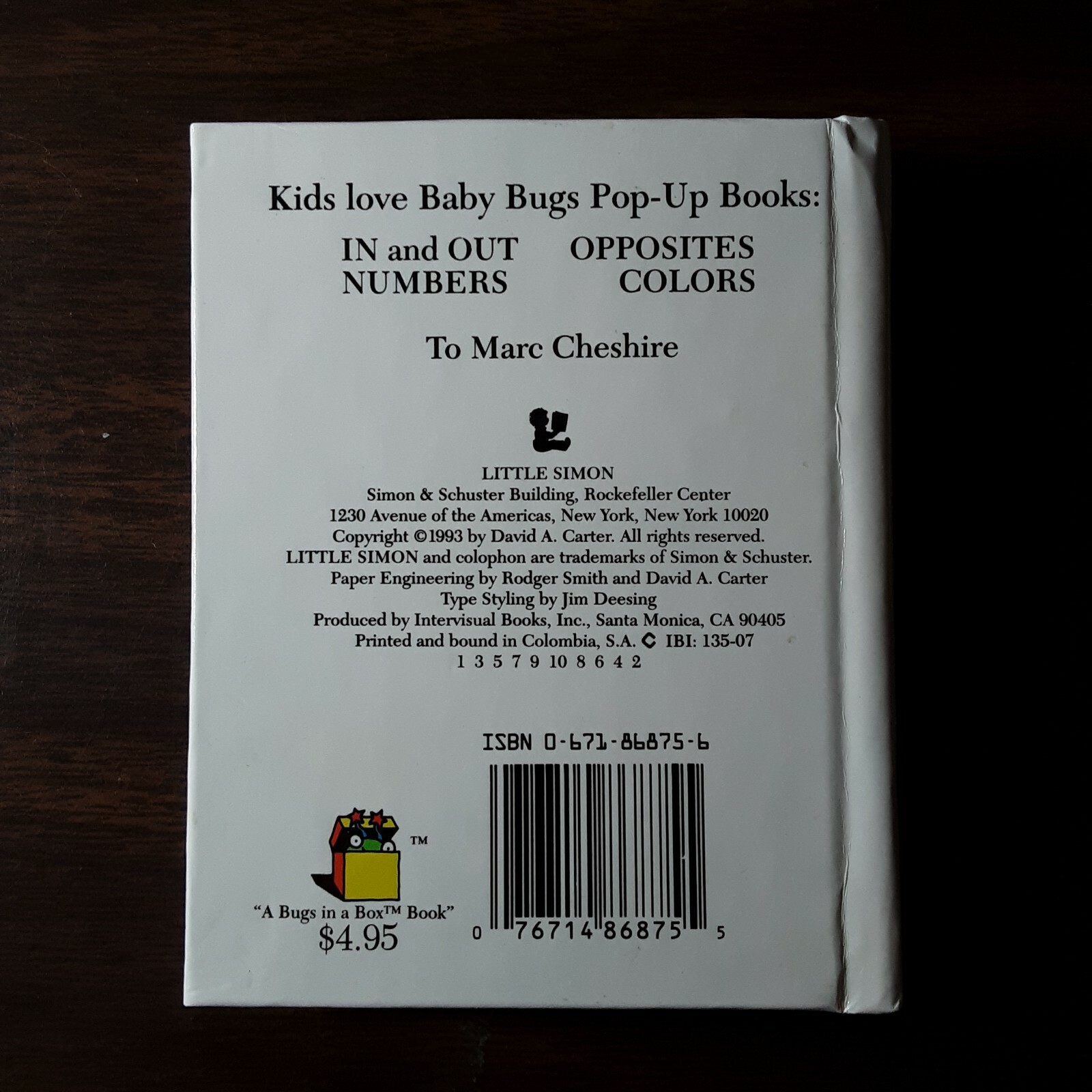Colors – (Baby Bug Pop-Up Books) – by David A. Carter – 1993