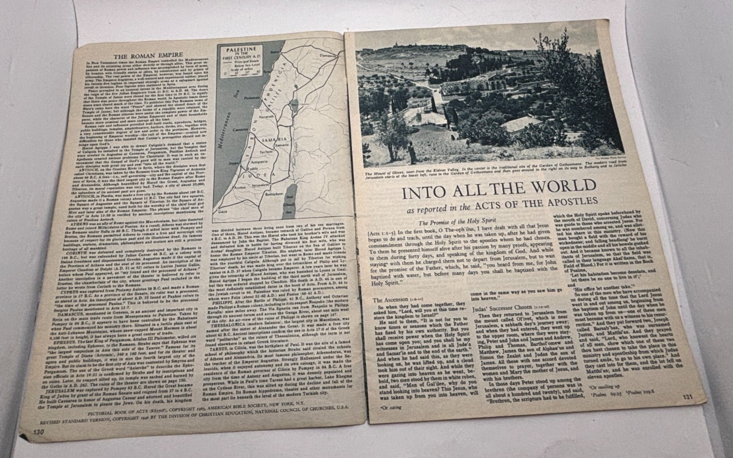 Vtg INTO ALL THE WORLD-The Acts of the Apostles-1963 American Bible Society