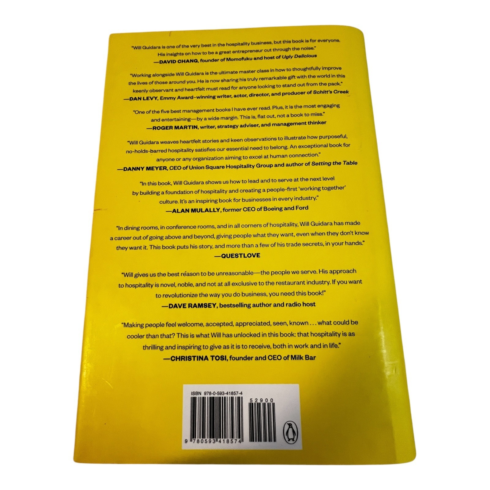 Unreasonable Hospitality Will Guidara Hardcover Book Bestseller