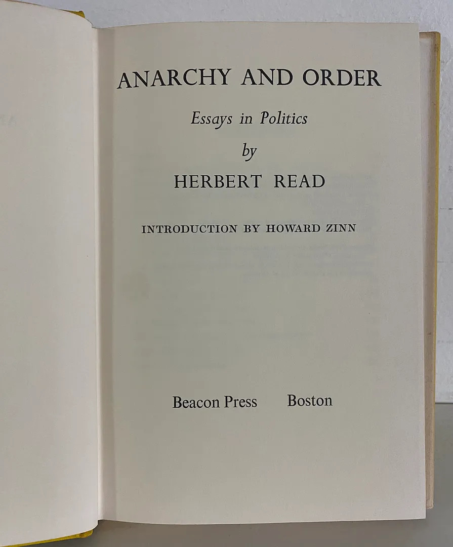 Anarchy and Order: Essays in Politics