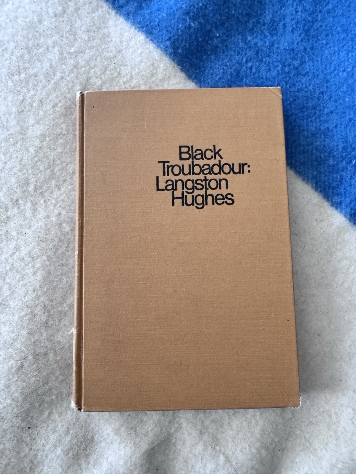 Black Troubadour Langston Hughes Charlemae Hill Rollins 1970 1st HC Ex-Library