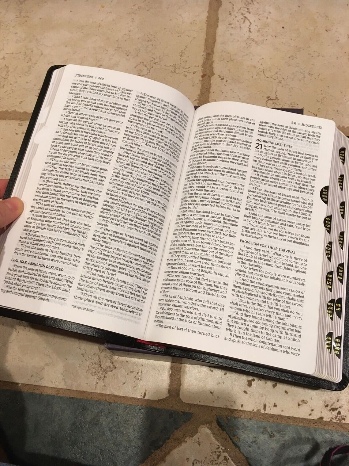 1995 NASB Bible | Black Bonded Leather | Thumb-Indexed NASB Bible