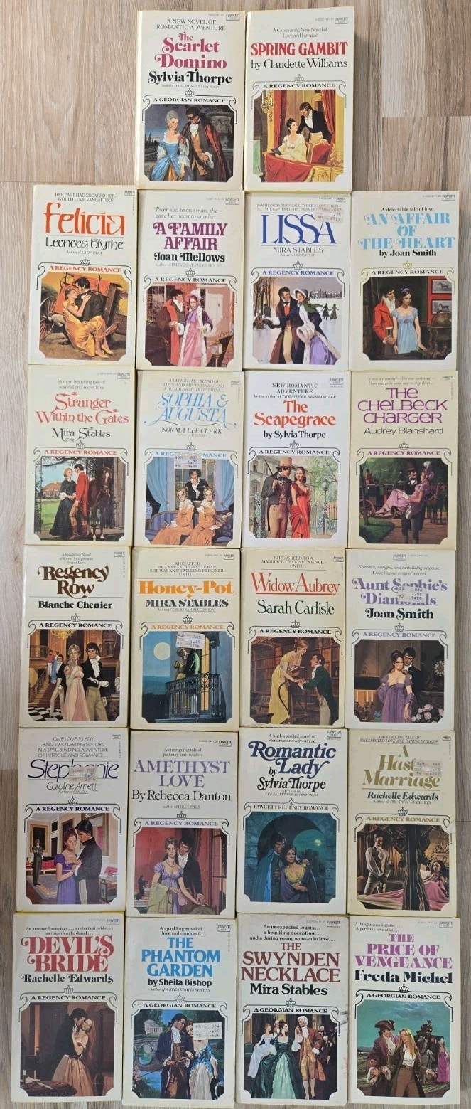 Vintage 1970’s Romance Paperback Novels -FAWCETT CREST 22 lot