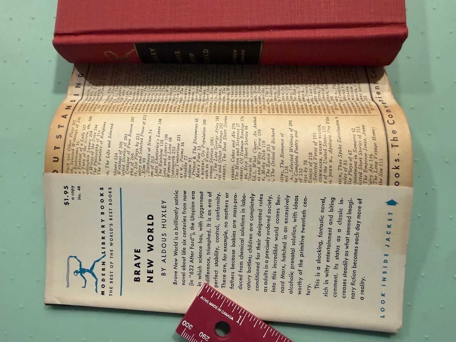 1946 Brave New World by Aldous Huxley – Modern Library Edition HB DJ